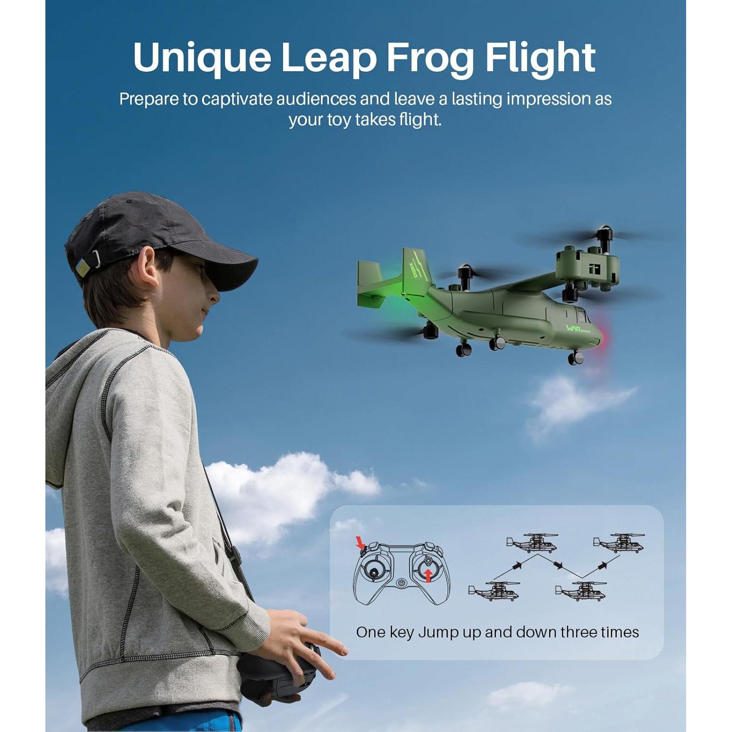 Helicóptero RC Syma X550 Verde con Acrobacias y LED