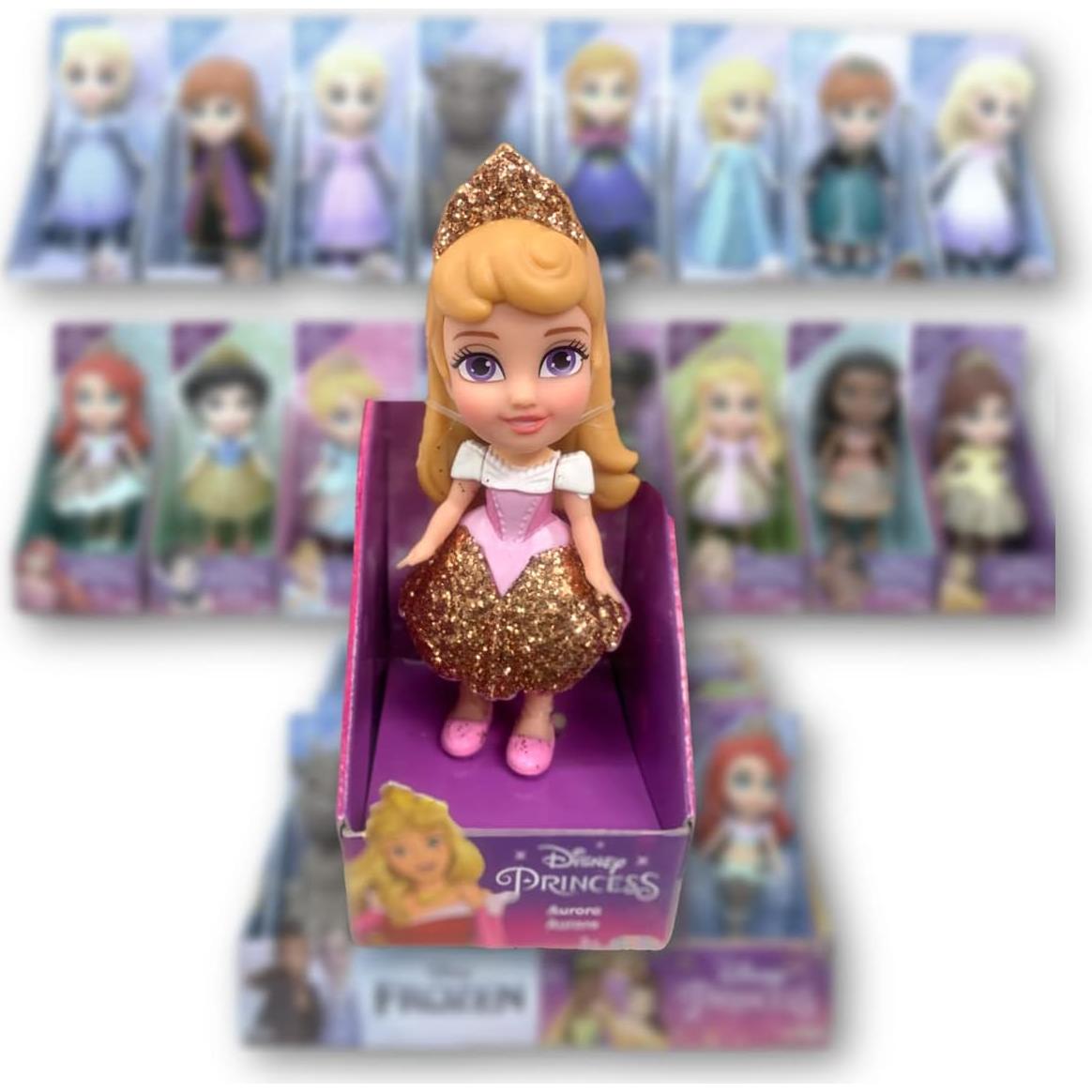 Muñeca Mini Poseable Princesa Disney Aurora 8.9 cm