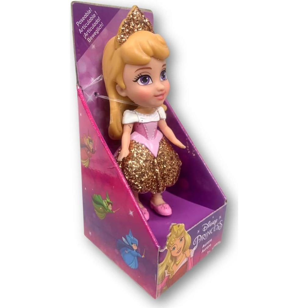 Muñeca Mini Poseable Princesa Disney Aurora 8.9 cm