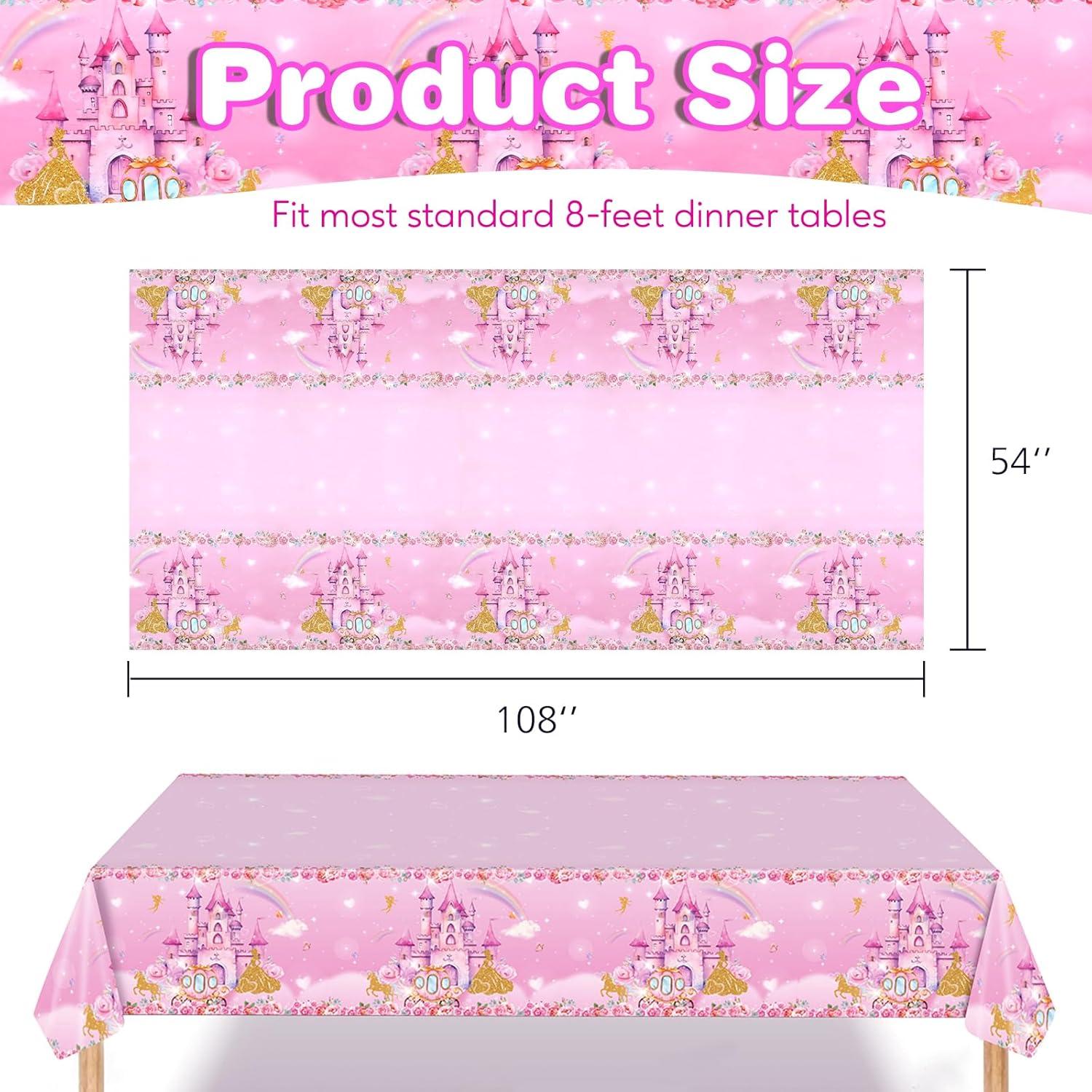 Manteles Desechables Rosa Princesa DYLZB 137x274cm 3PCS