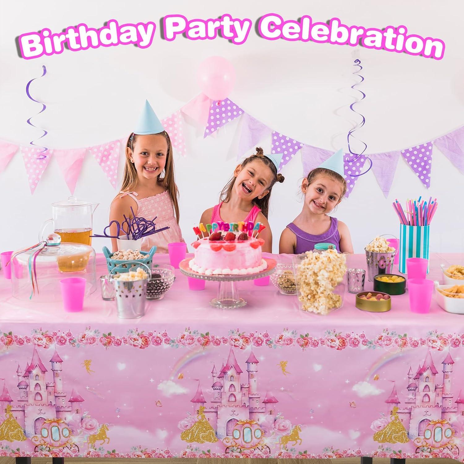 Manteles Desechables Rosa Princesa DYLZB 137x274cm 3PCS