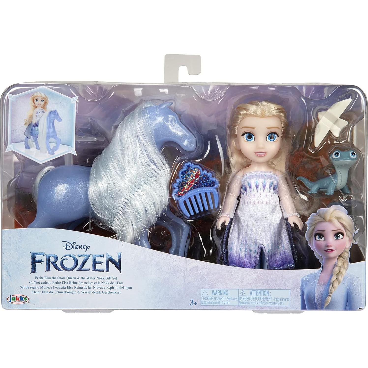 Muñeca Petite Elsa Reina de Nieve con Water Nokk - Disney