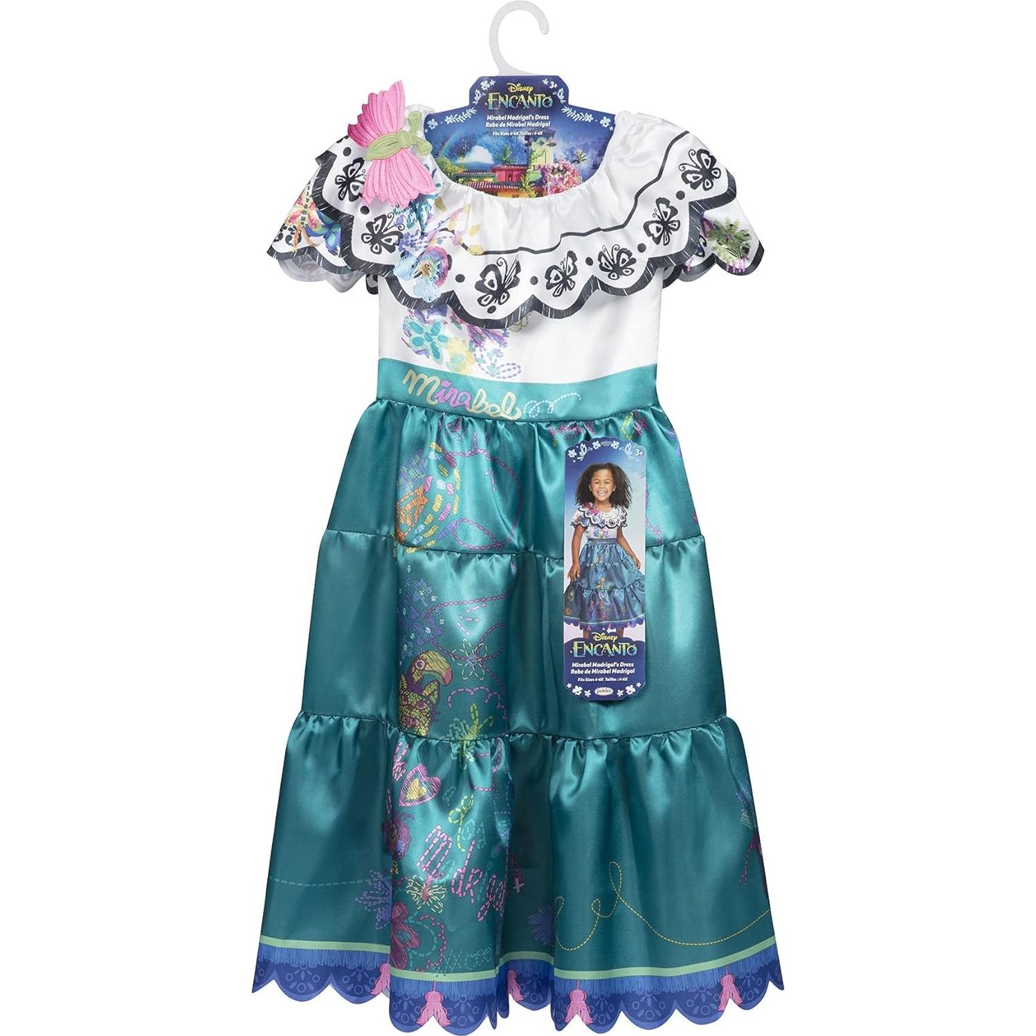 Vestido de Mirabel Disney Encanto para Niñas 3-6 Años