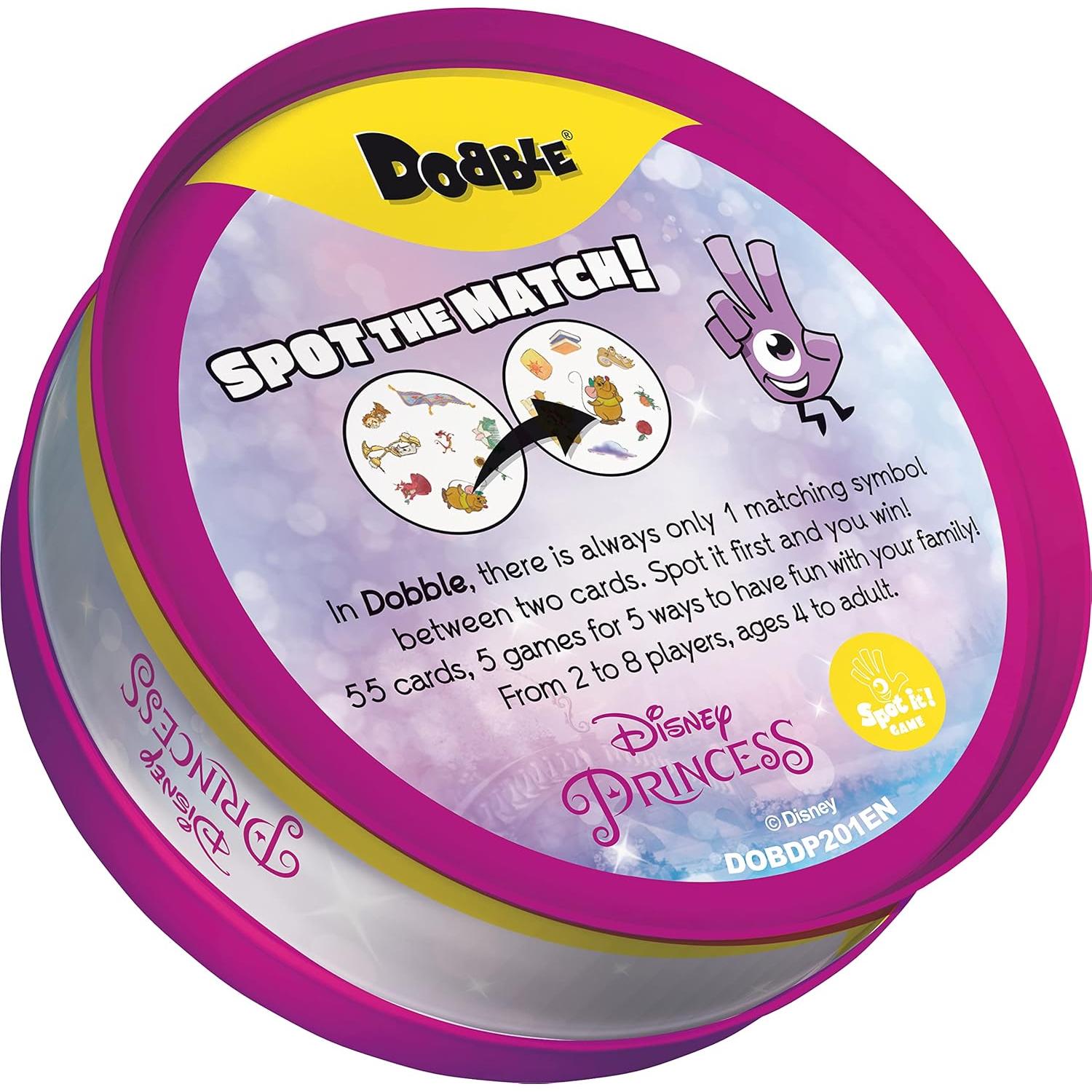 Juego de Cartas Dobble Princesa Disney - Asmodee - 2-8 Jugadores