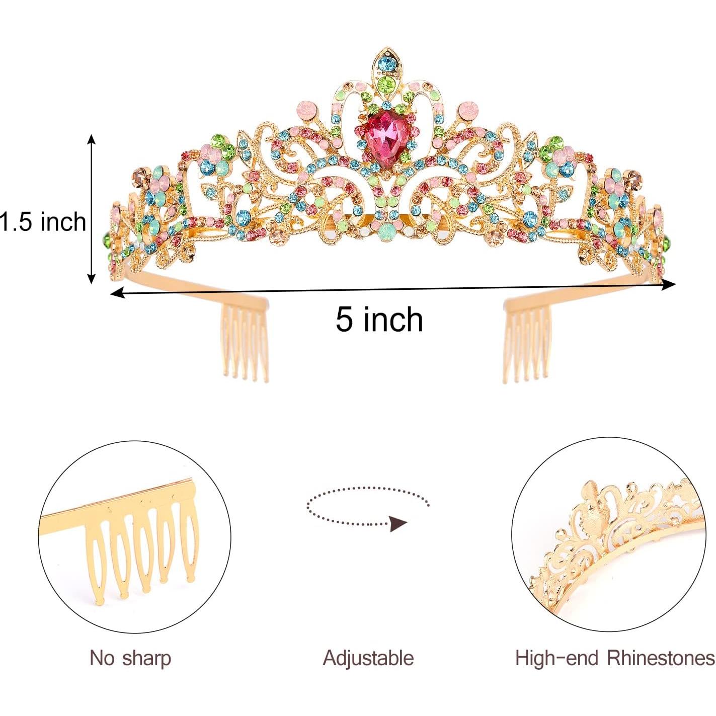 Conjunto Tiara y Corona VELSCRUN Cumpleaños - Banda Princesa