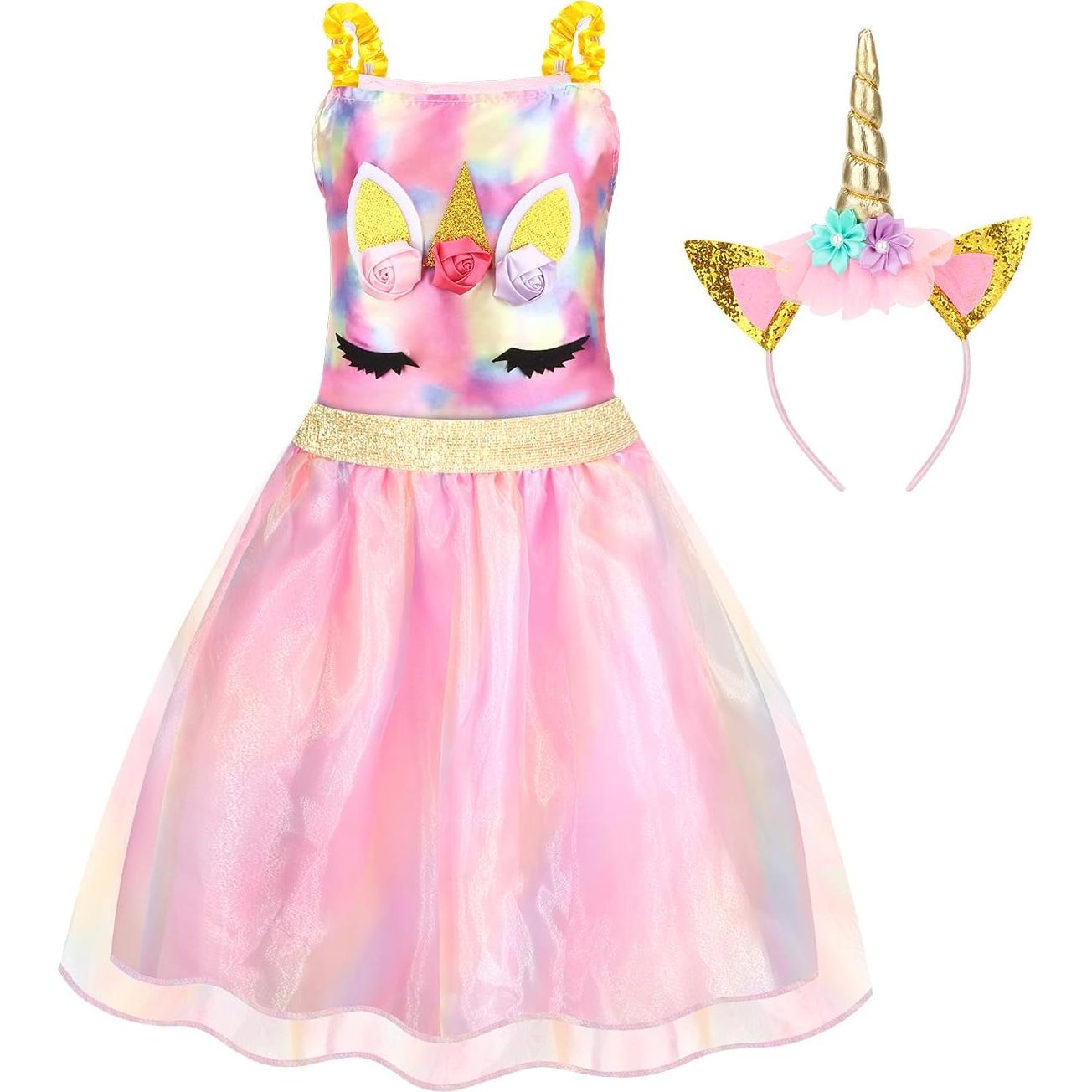 Conjunto de Disfraces de Princesa para Niñas 3-8 Años - 4 Temáticas