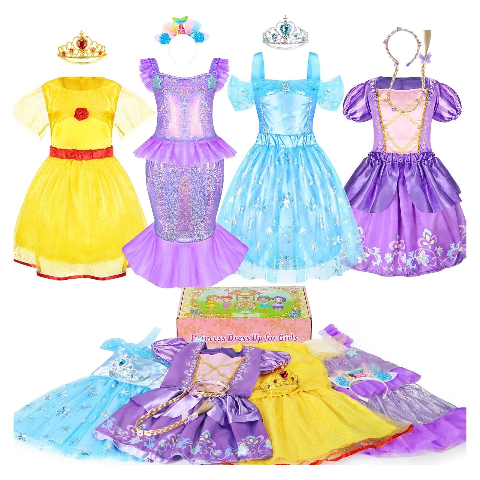 Disfraz de Princesa para Niñas Chillife - 4 Estilos, 3 a 6 Años