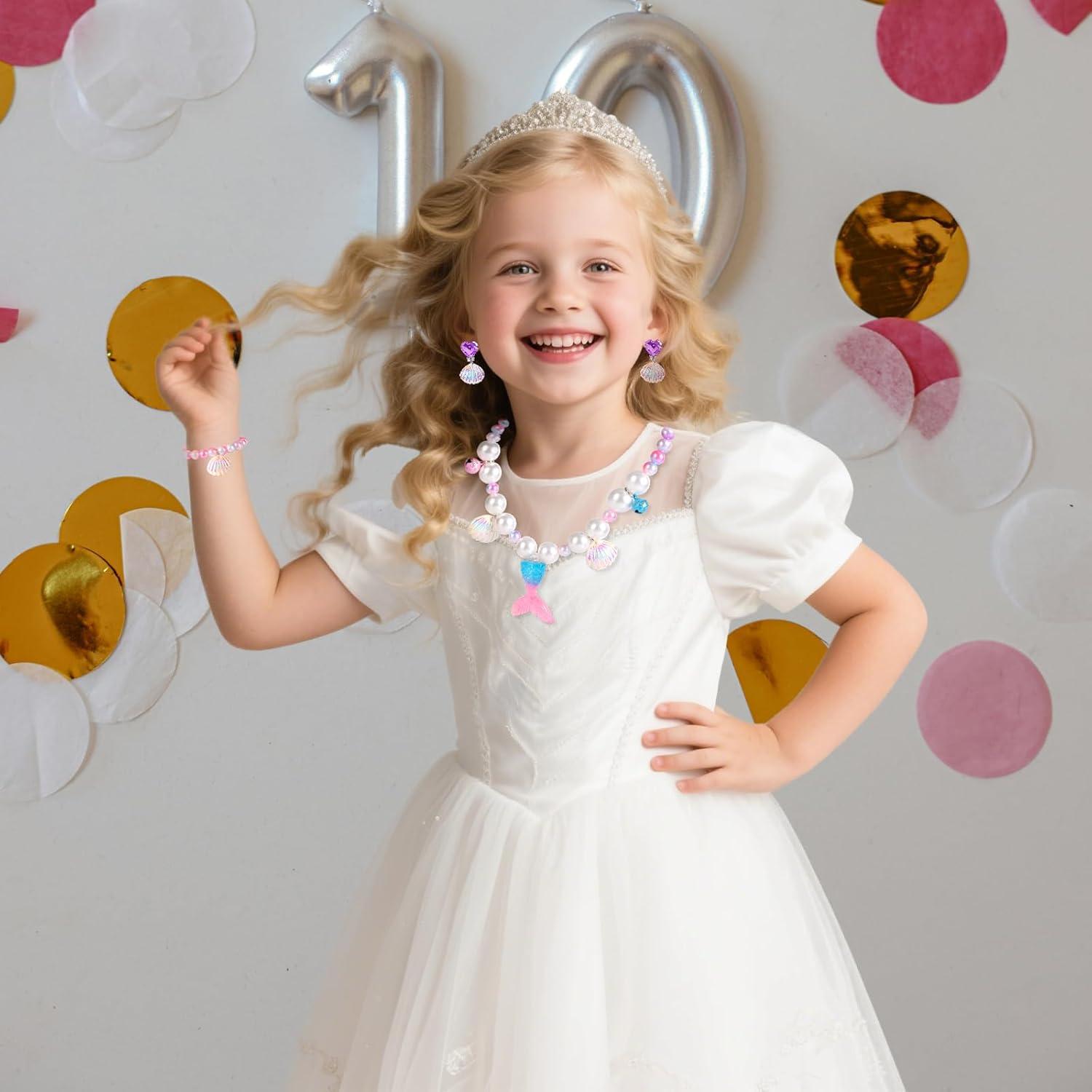 Conjunto de Joyería de Sirena BAOBAOJOY para Niñas 3-8 Años