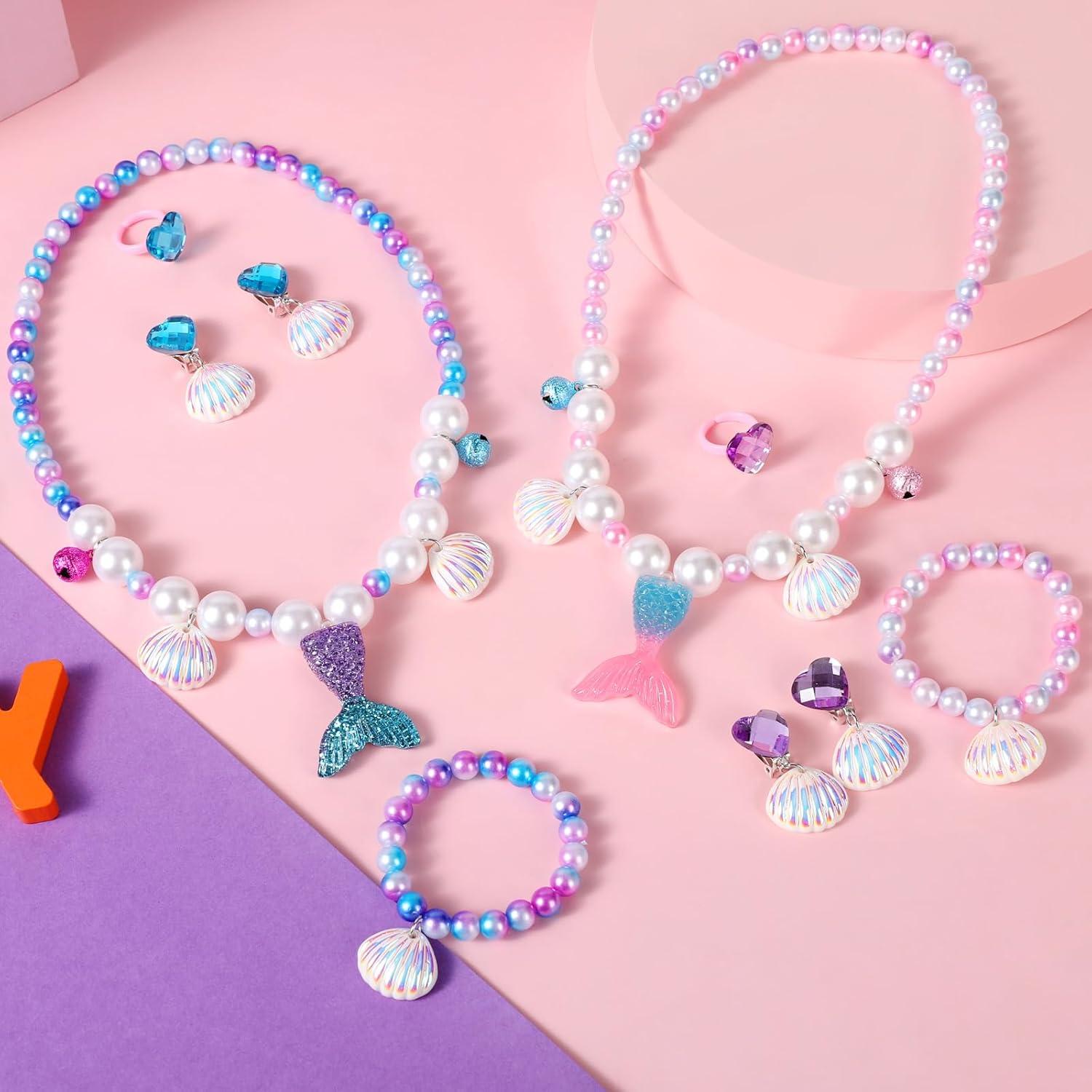Conjunto de Joyería de Sirena BAOBAOJOY para Niñas 3-8 Años