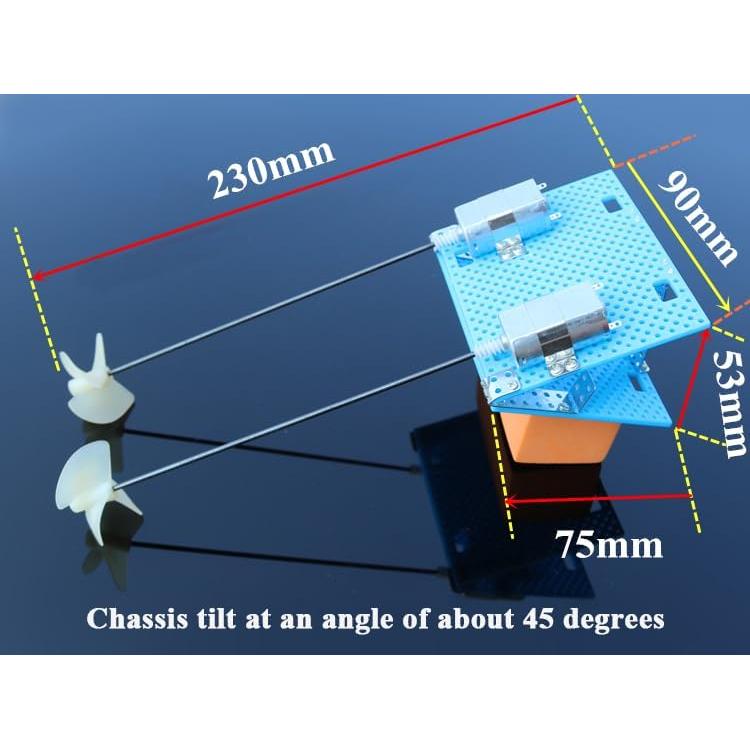 Kit de Barco RC 4 Canales 2.4G COKOLATIA con Motores 180