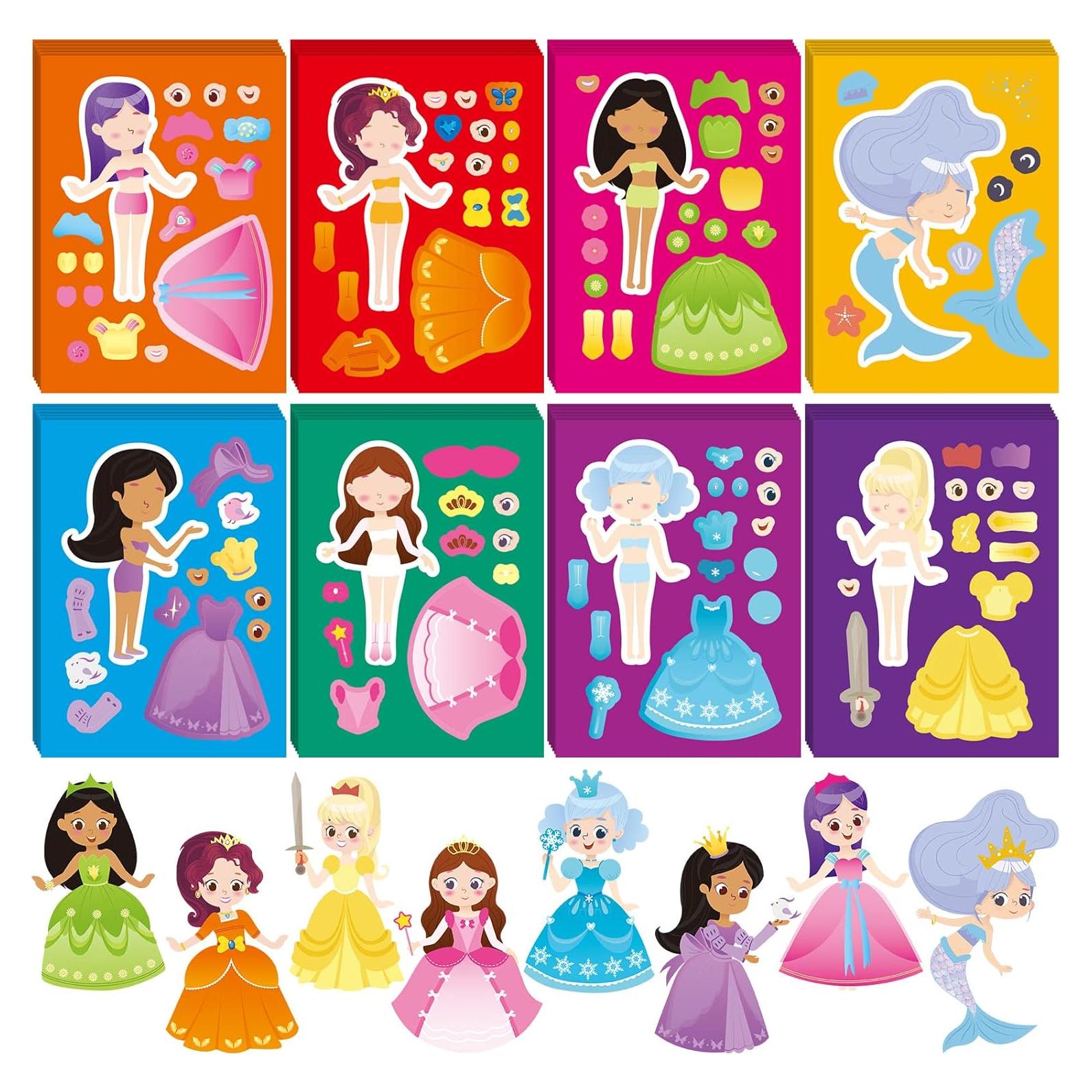 48 Pegatinas de Princesa Zonon para Manualidades y Fiestas