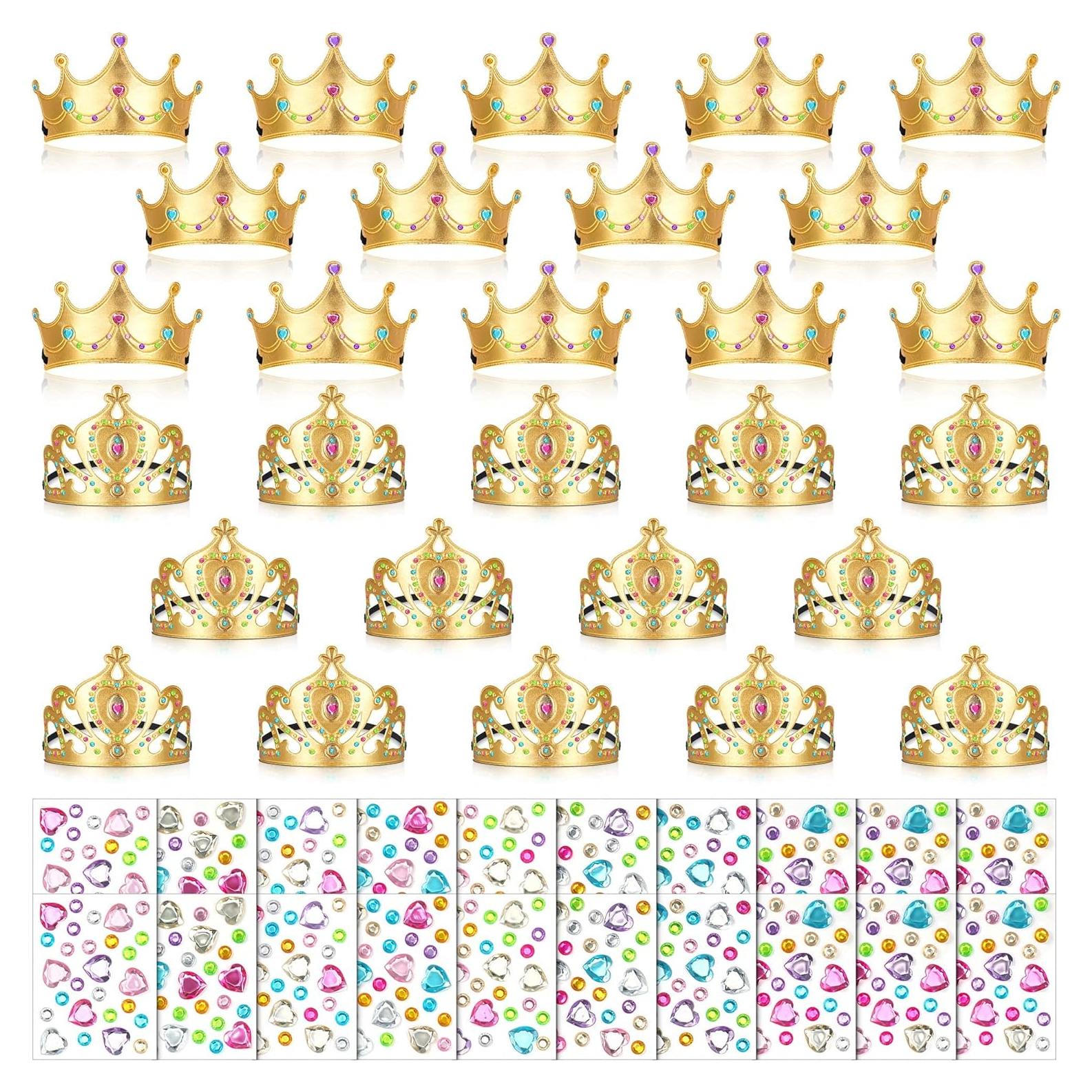 Kit de Diademas de Princesa DIY Yaomiao - 66 Piezas Oro