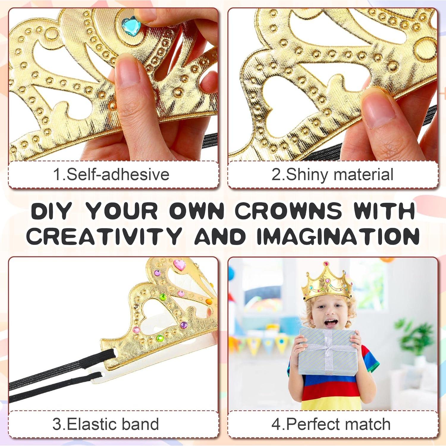 Kit de Diademas de Princesa DIY Yaomiao - 66 Piezas Oro