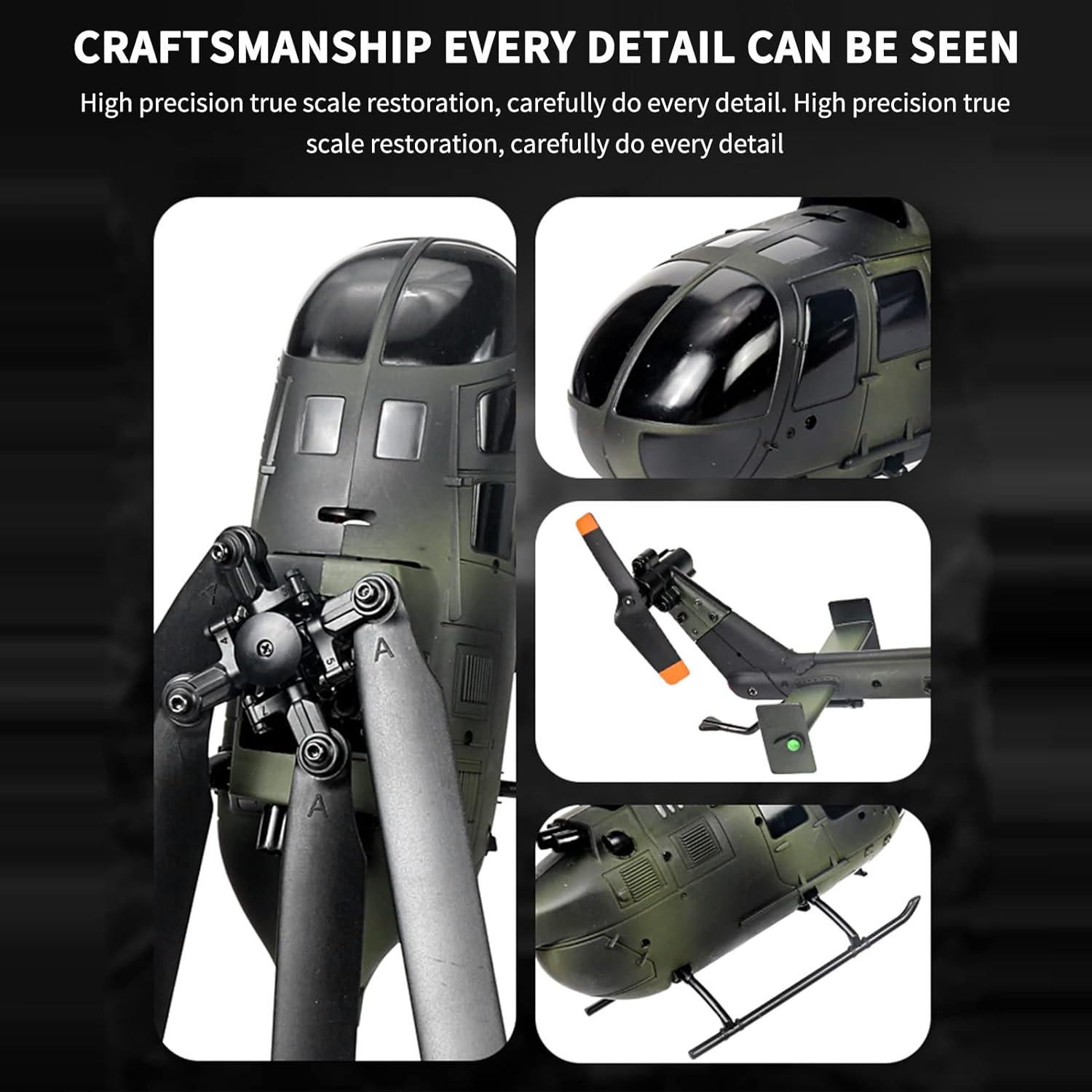 GoolRC C186 Helicóptero RC 6 Ejes Estabilización Naranja