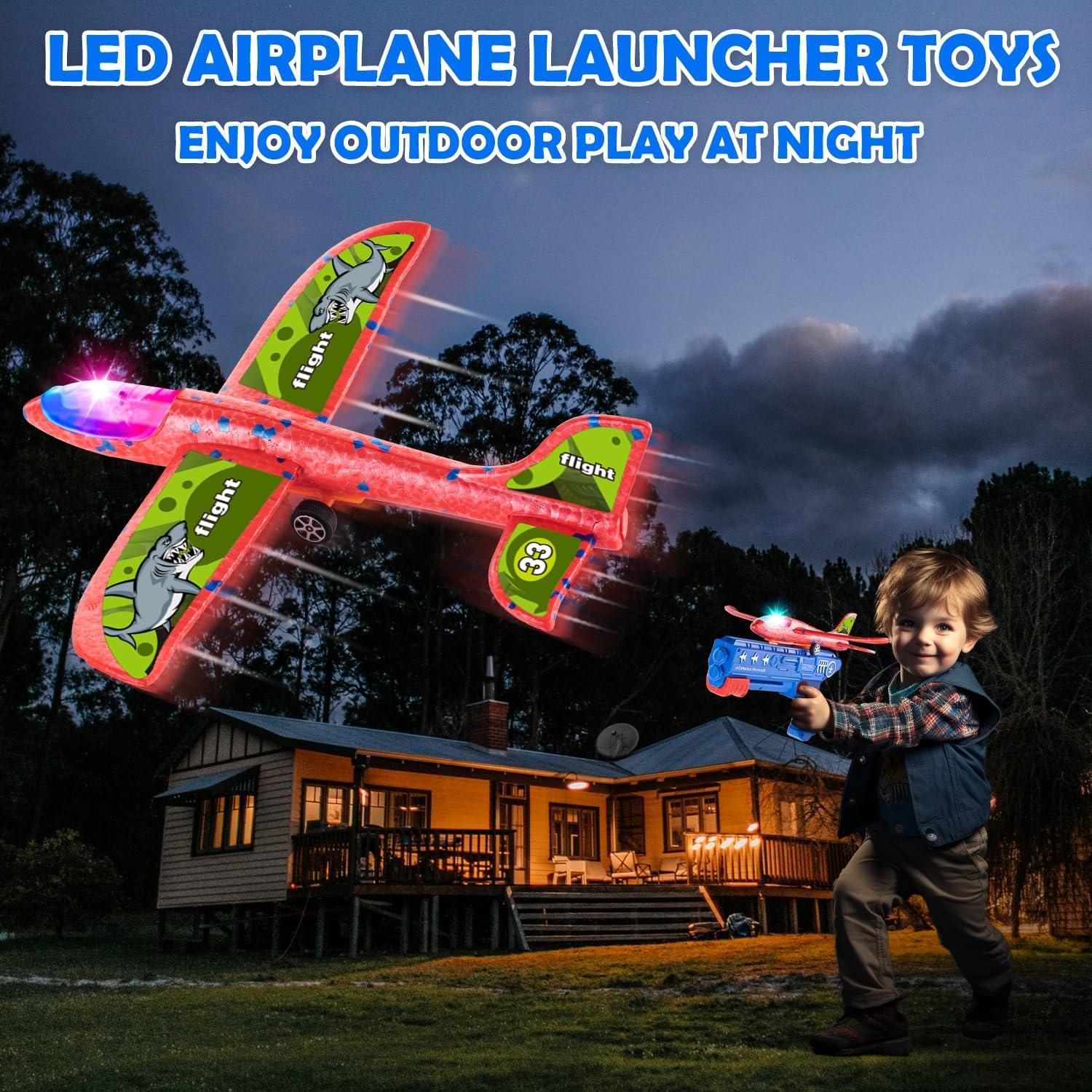 Bigdream 6 Aviones Lanzadores LED para Niños 3 a 12 Años