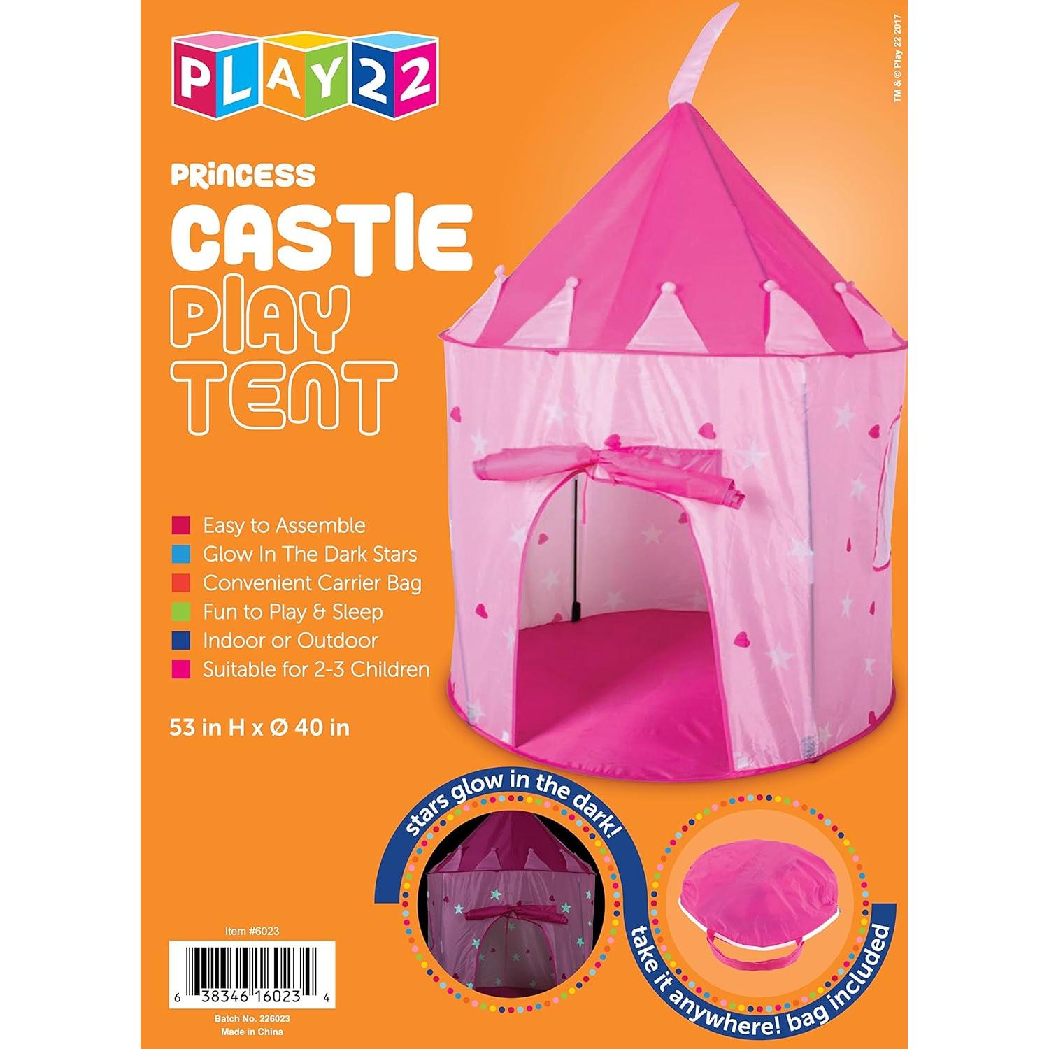Carpa de Juego Princesa Castillo Rosa Play22 - Plegable 1.02 kg