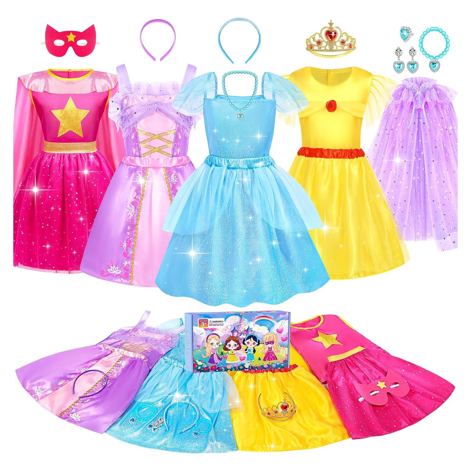 Disfraz de Princesa Jeowoqao para Niñas 3-6 Años con Accesorios