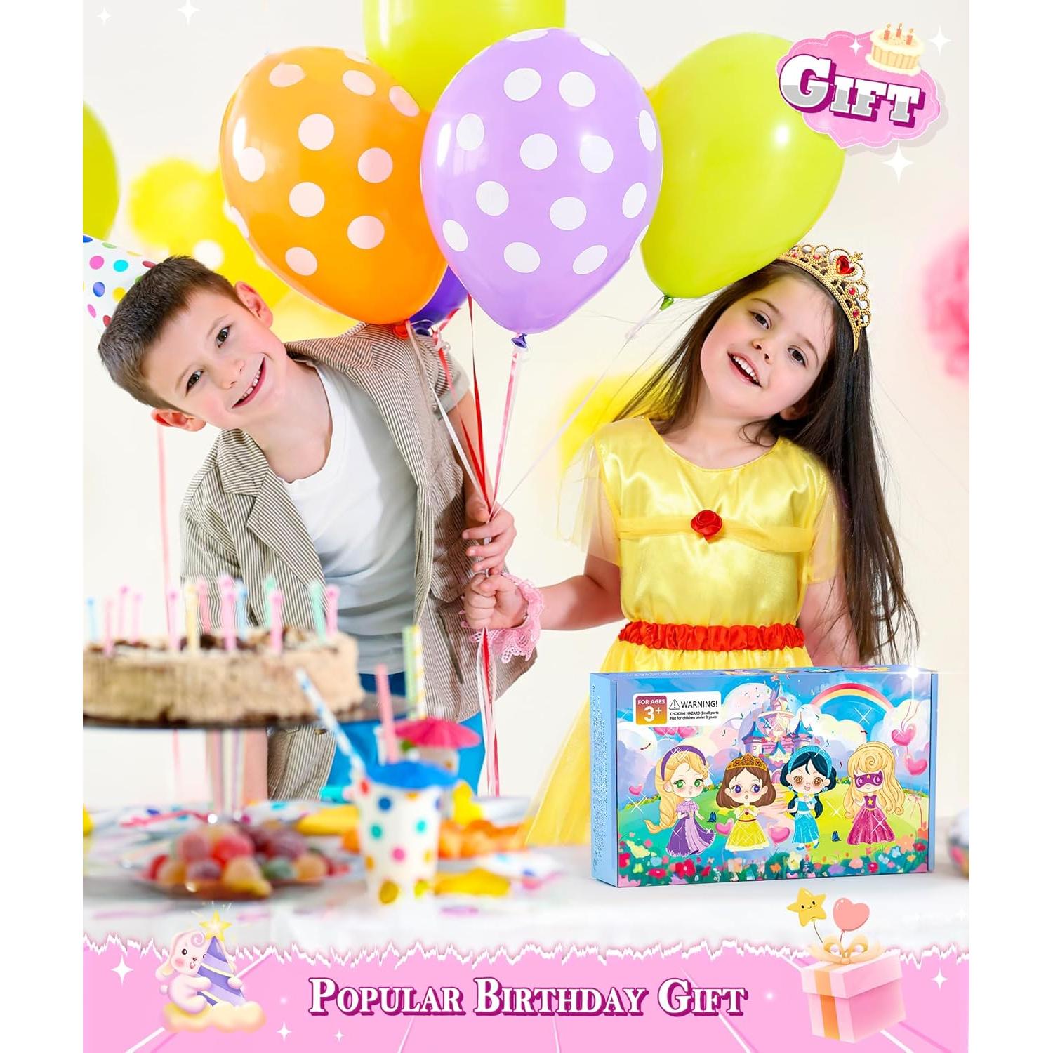 Disfraz de Princesa Jeowoqao para Niñas 3-6 Años con Accesorios