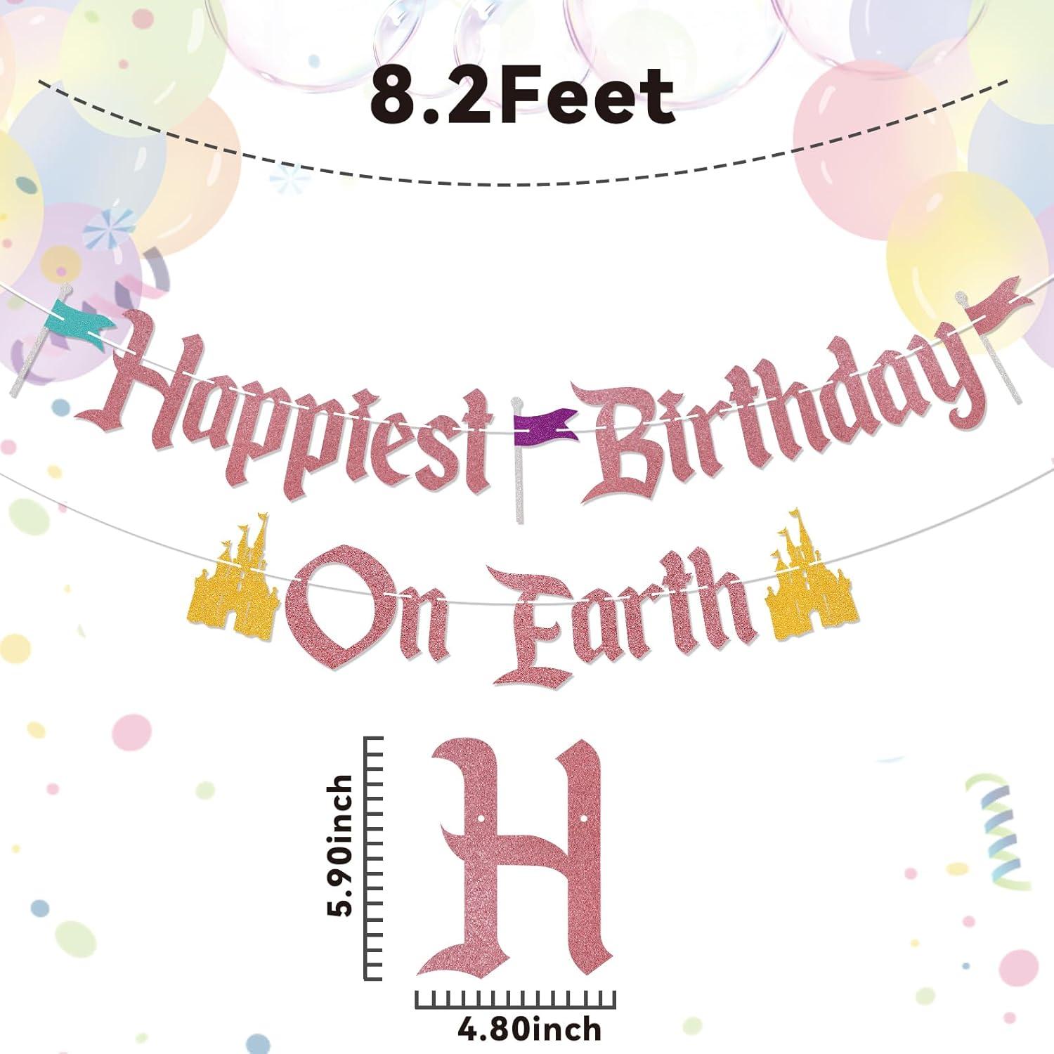 Banner de Cumpleaños Más Feliz del Mundo - Oro Rosa - 1 pieza