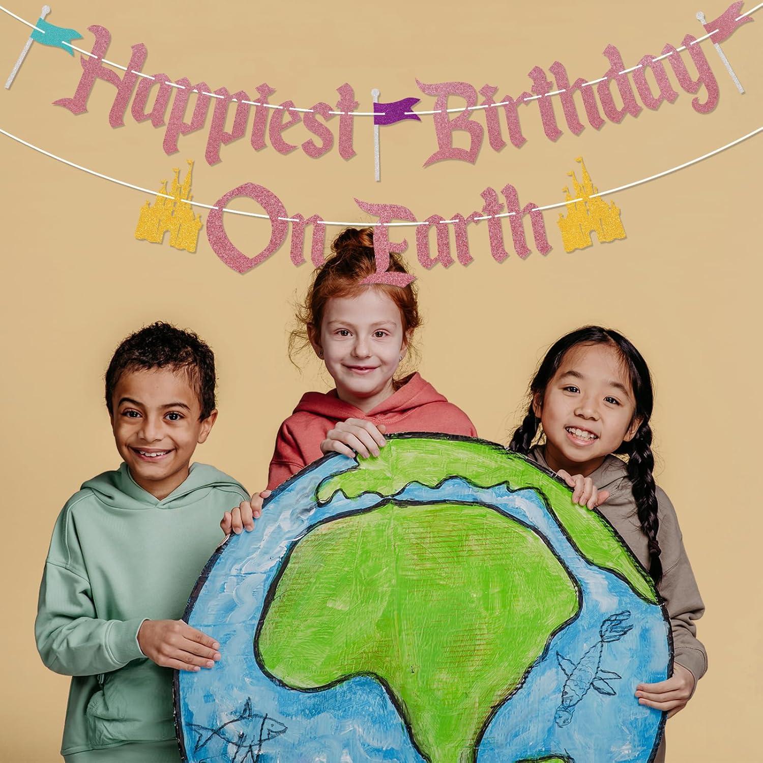 Banner de Cumpleaños Más Feliz del Mundo - Oro Rosa - 1 pieza