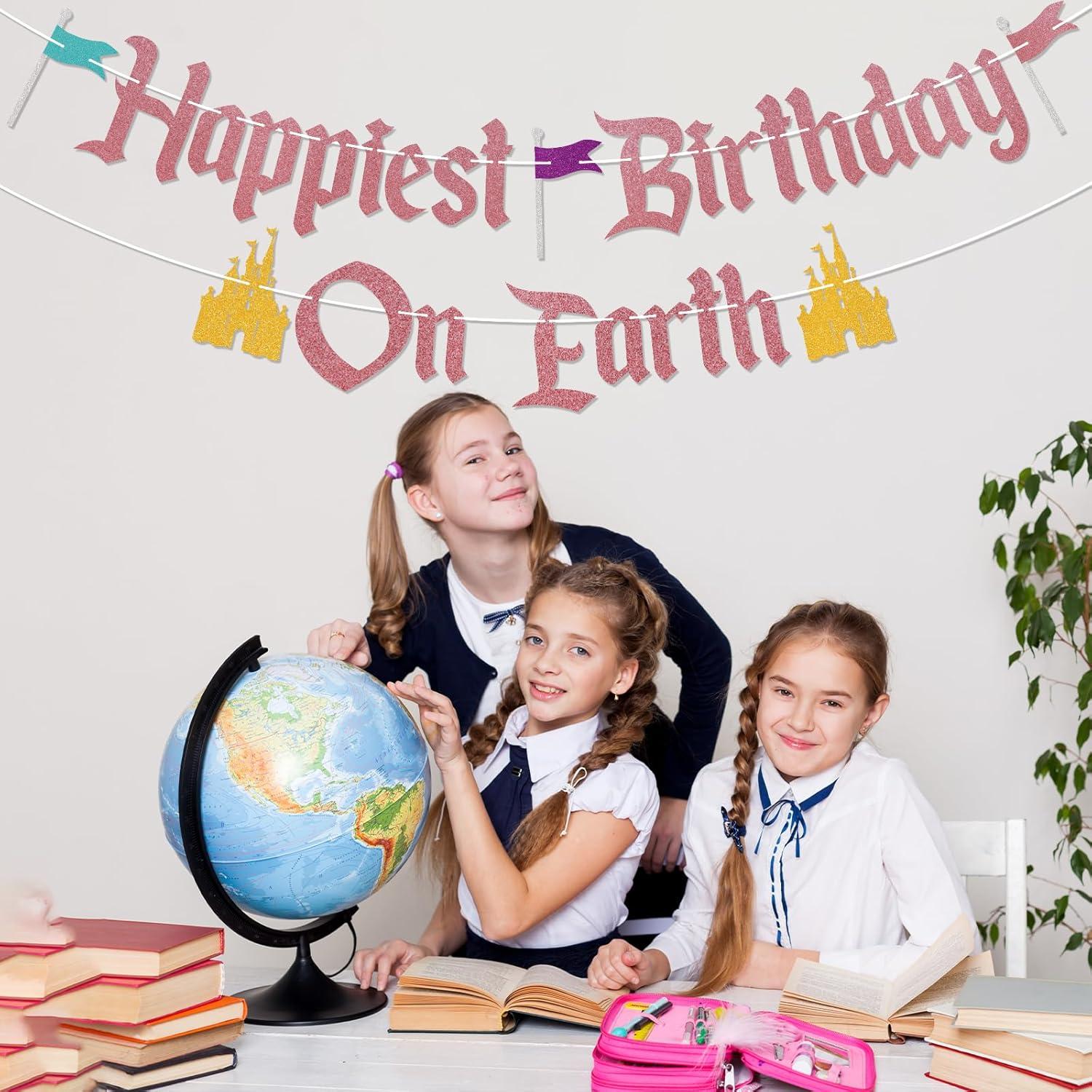 Banner de Cumpleaños Más Feliz del Mundo - Oro Rosa - 1 pieza