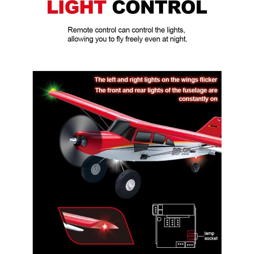 QIDI-560 Avión RC Todo Terreno 3D Rojo para Principiantes