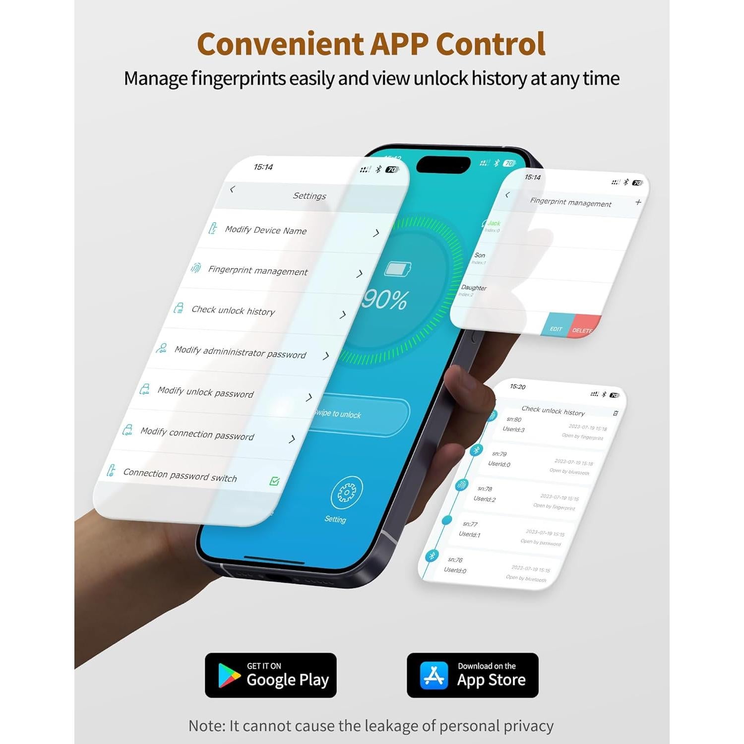 Caja Fuerte Biométrica BILLCONCH para Pistolas - 4 Métodos de Acceso