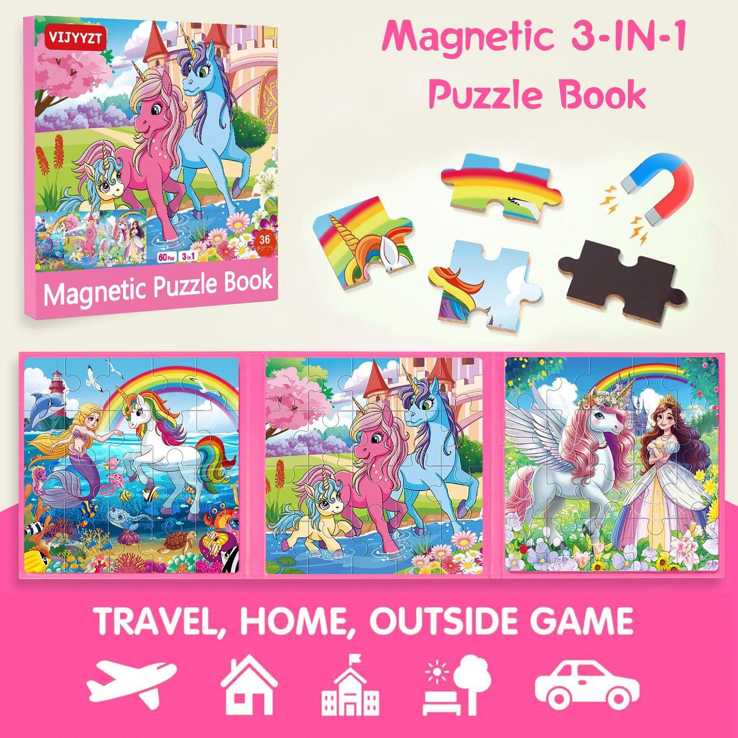 Rompecabezas Magnético Unicornio VIJYYZT 20 Piezas 3-5 Años