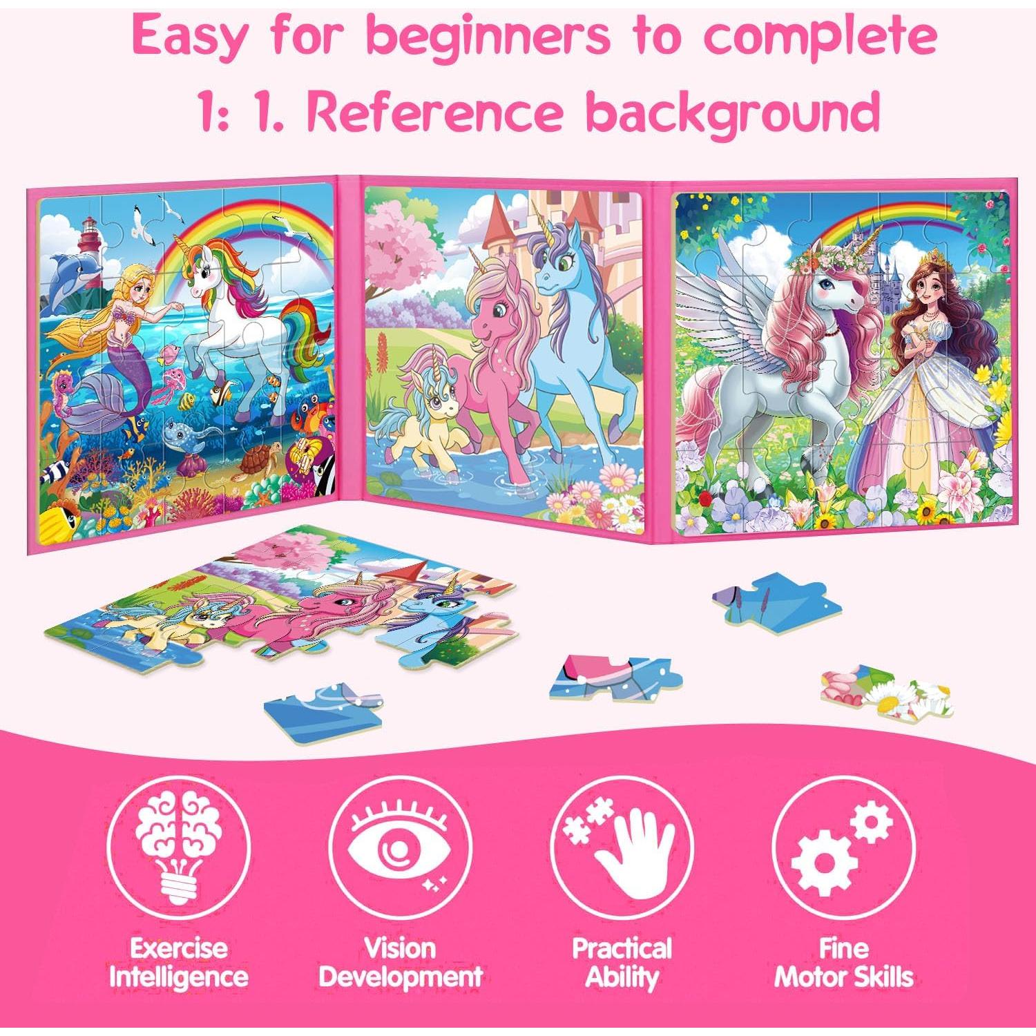 Rompecabezas Magnético Unicornio VIJYYZT 20 Piezas 3-5 Años