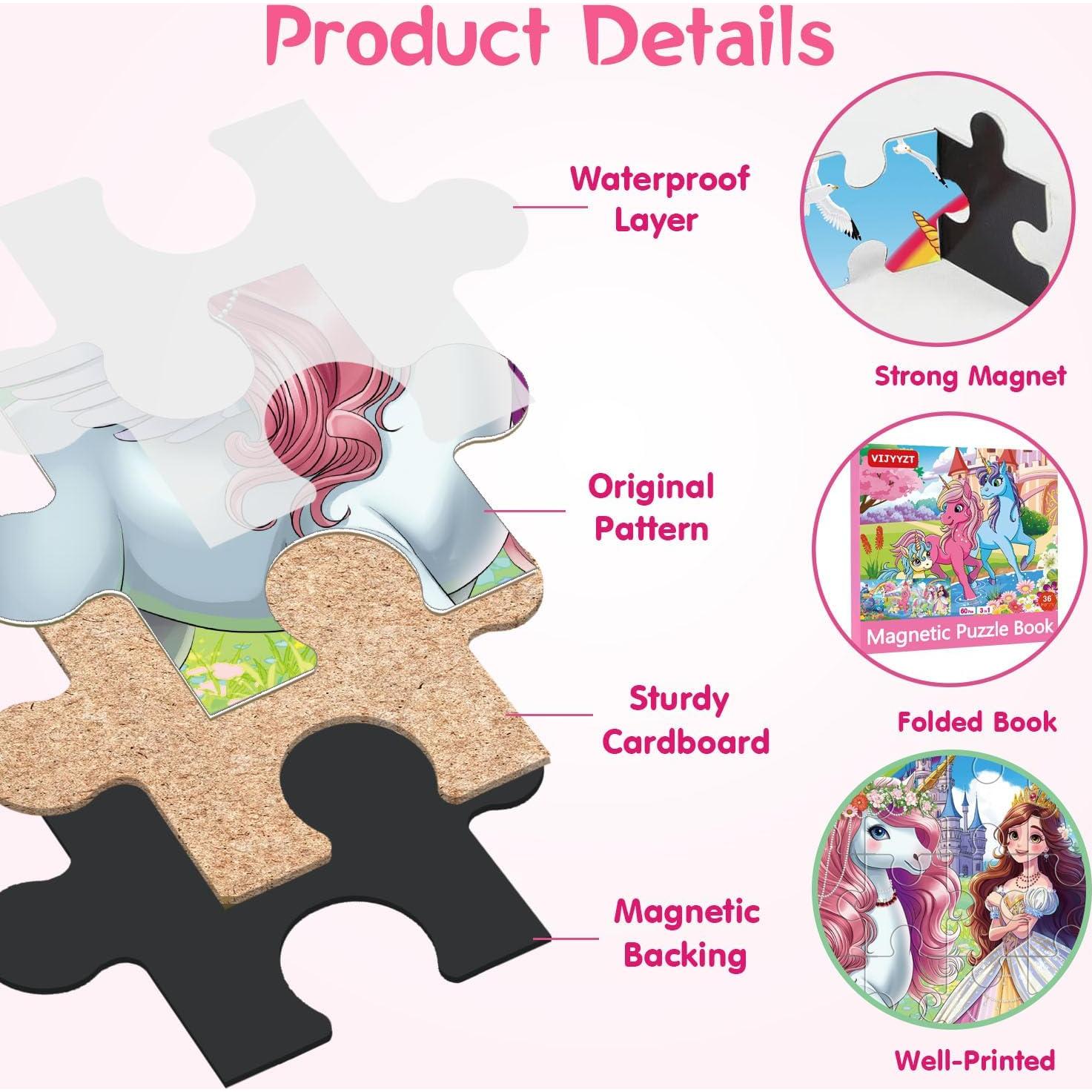 Rompecabezas Magnético Unicornio VIJYYZT 20 Piezas 3-5 Años