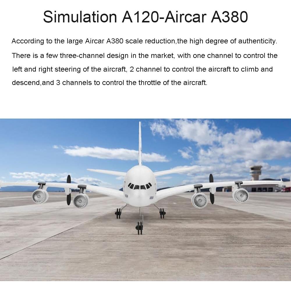 Avión RC A120-Aircar A380 3 Canales EPP para Niños