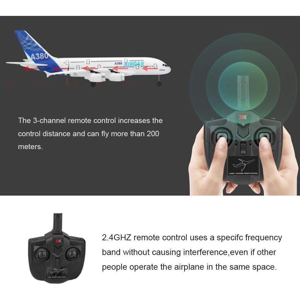 Avión RC A120-Aircar A380 3 Canales EPP para Niños