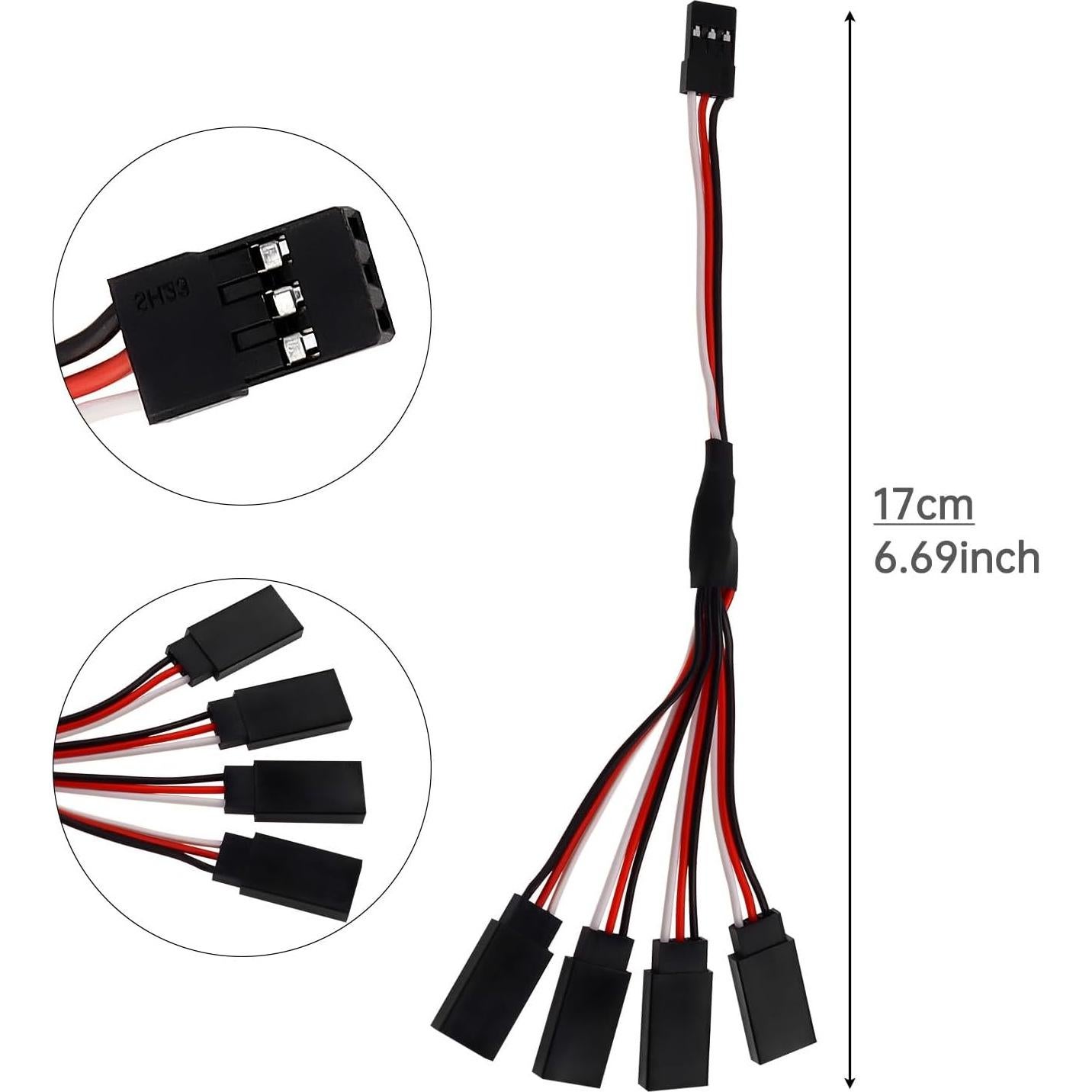 6 Piezas Conector JST Macho a 4 Hembra 15cm DiGiYes