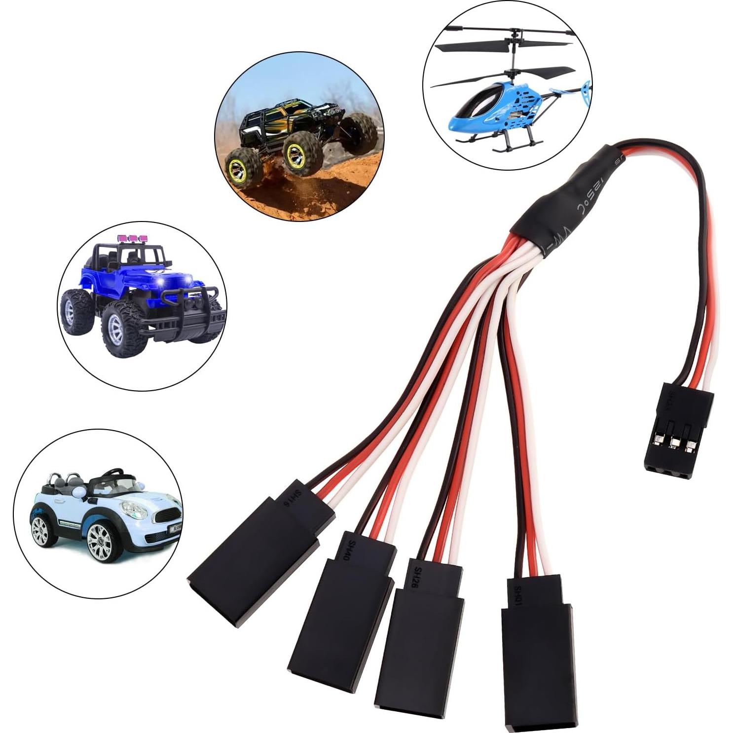 6 Piezas Conector JST Macho a 4 Hembra 15cm DiGiYes