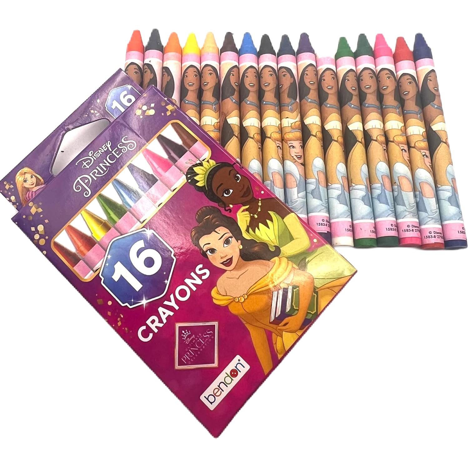 Libro para Colorear Disney Princesas - 64 Páginas + 16 Crayones