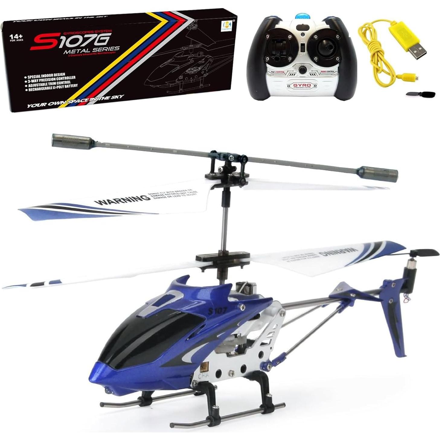 Helicóptero RC SYMA S107G 3 Canales Giroscopio Azul