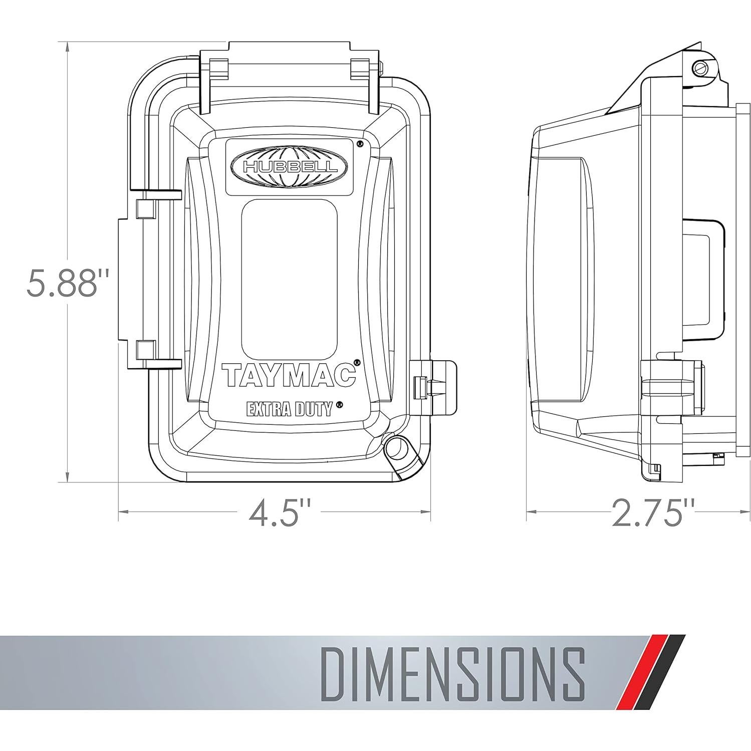 Cubierta a Prueba de Clima TayMac MM420C 1 Gang 204g