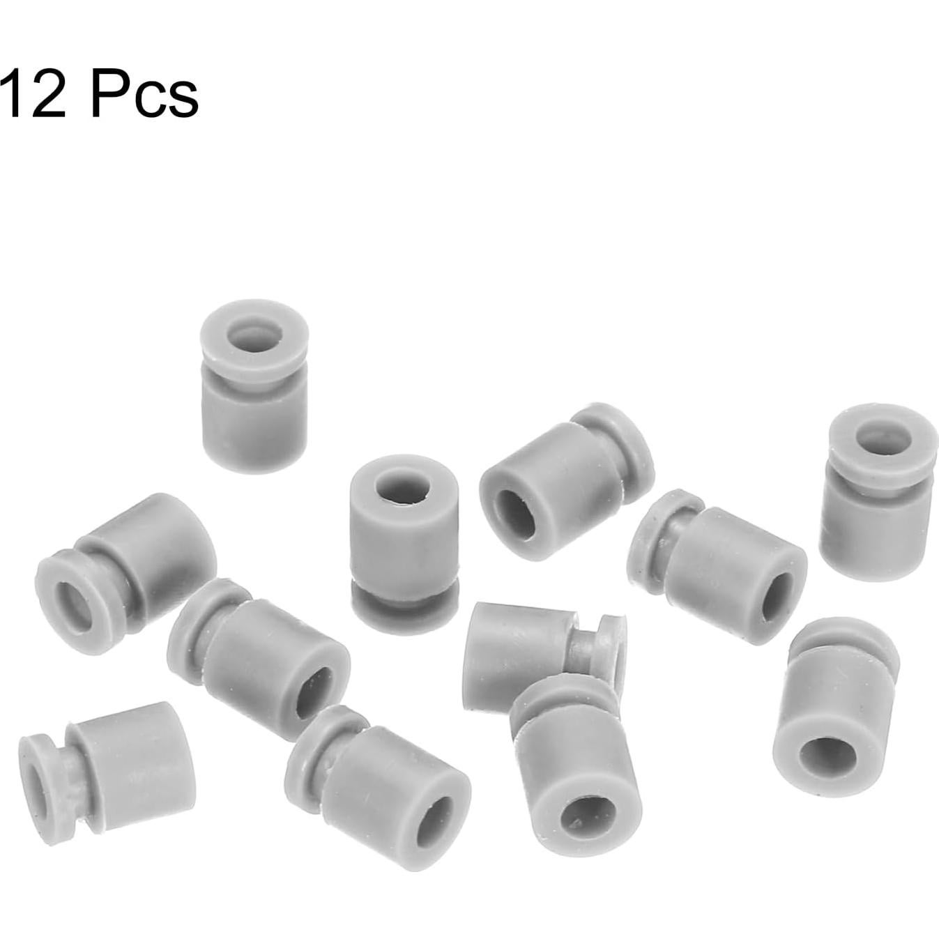 Bolas de Goma Antivibración MECCANIXITY 12pcs 8mm Gris