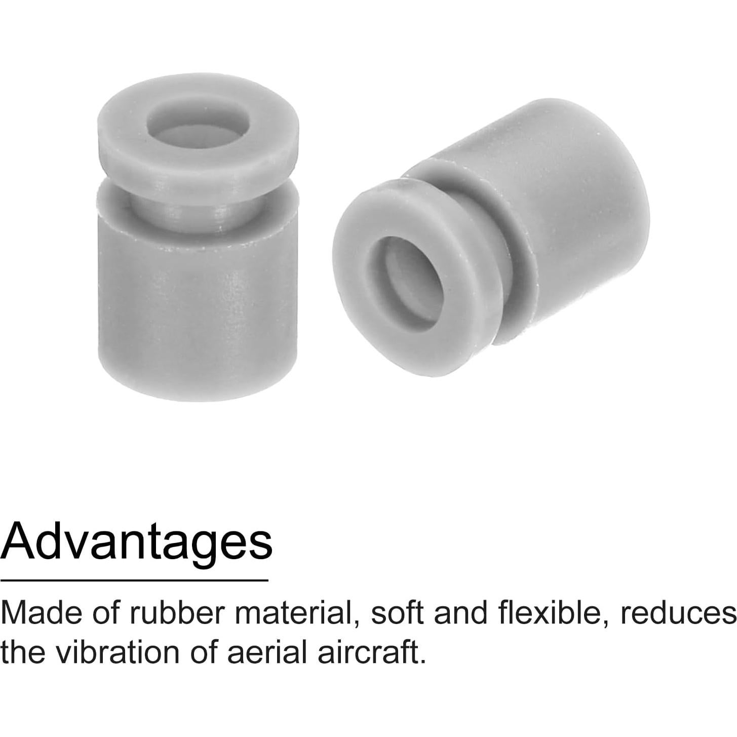 Bolas de Goma Antivibración MECCANIXITY 12pcs 8mm Gris