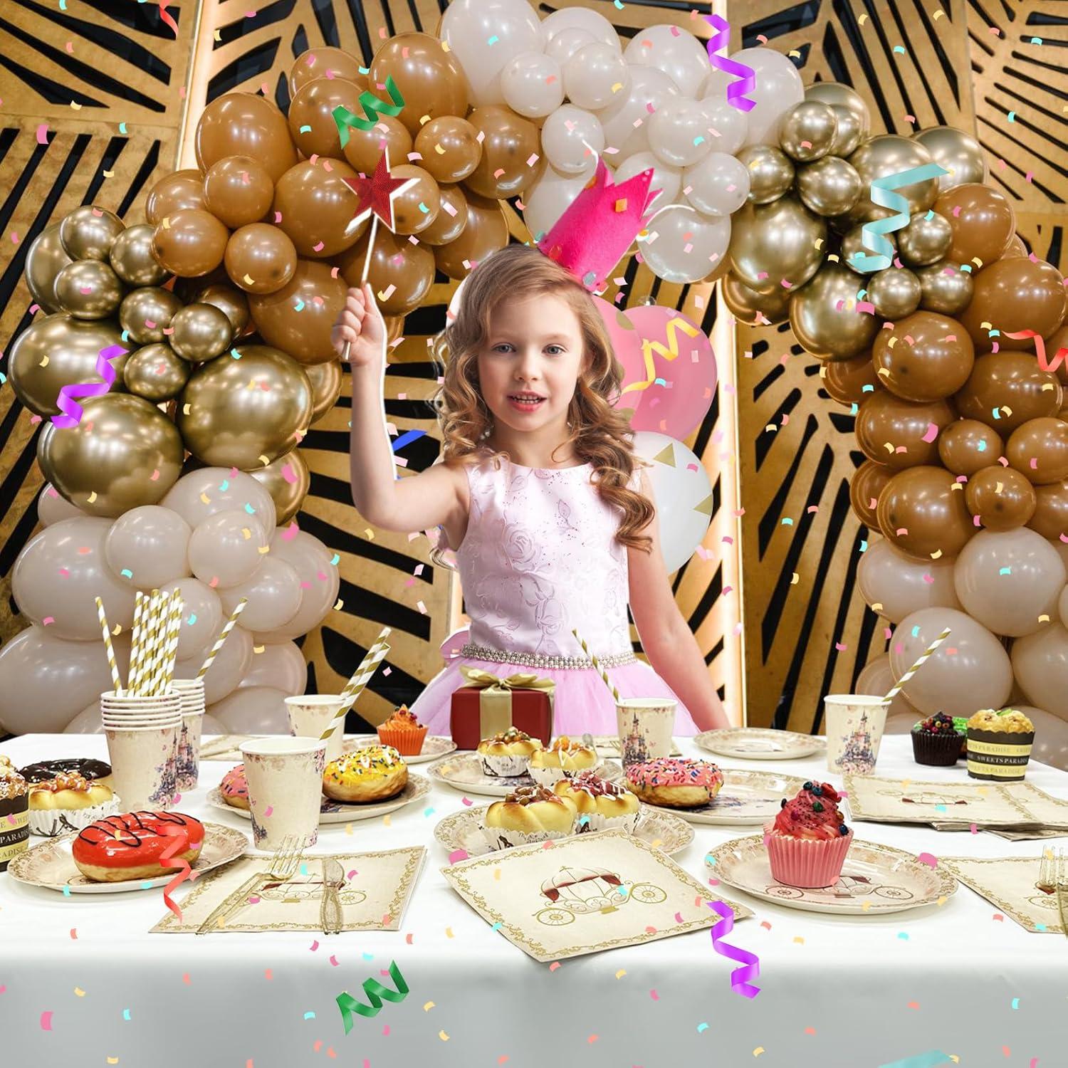 Juego de Vajilla de Fiesta de Princesa AIBIIN 112 PCS para 16