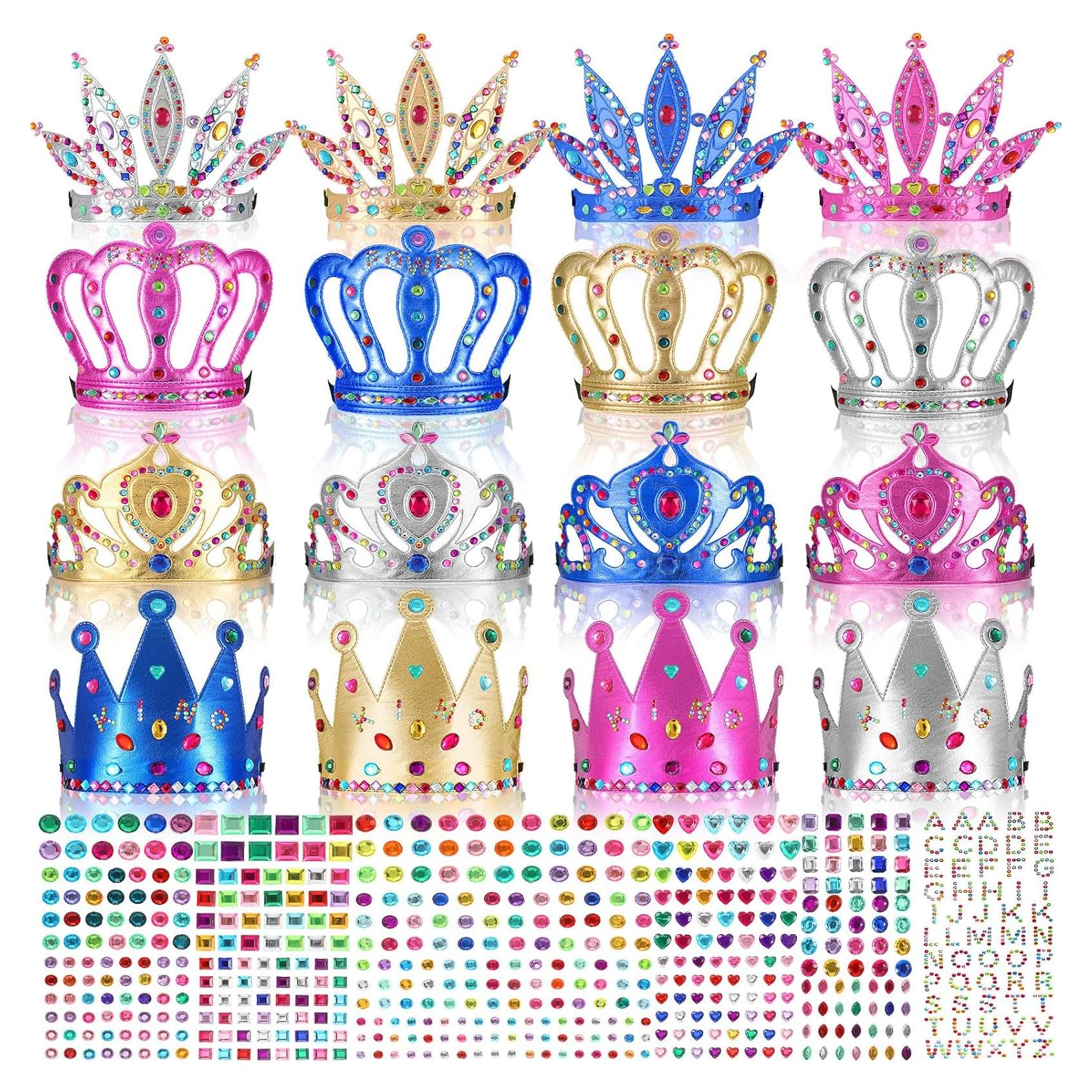 Civaner Kit 17 Piezas Coronas de Princesa DIY para Fiesta