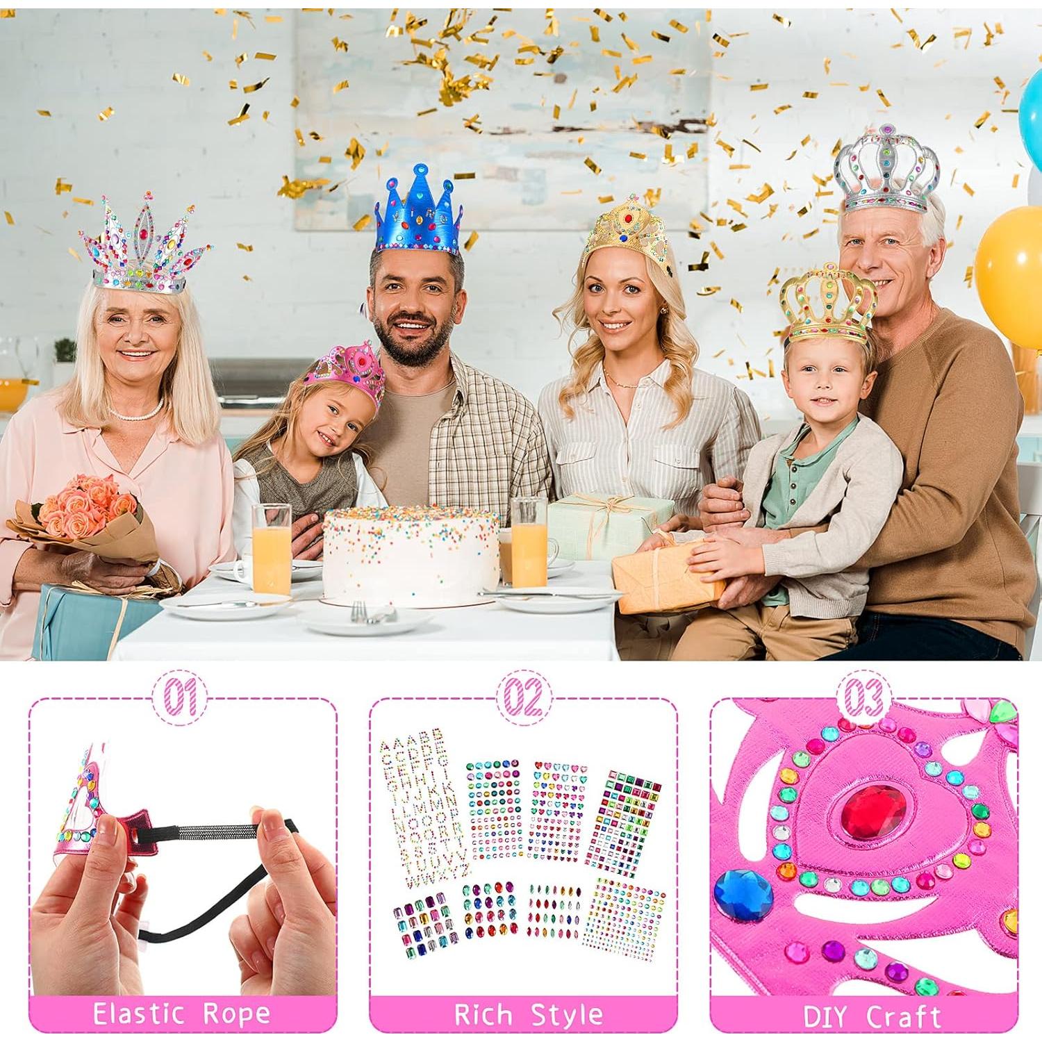 Civaner Kit 17 Piezas Coronas de Princesa DIY para Fiesta