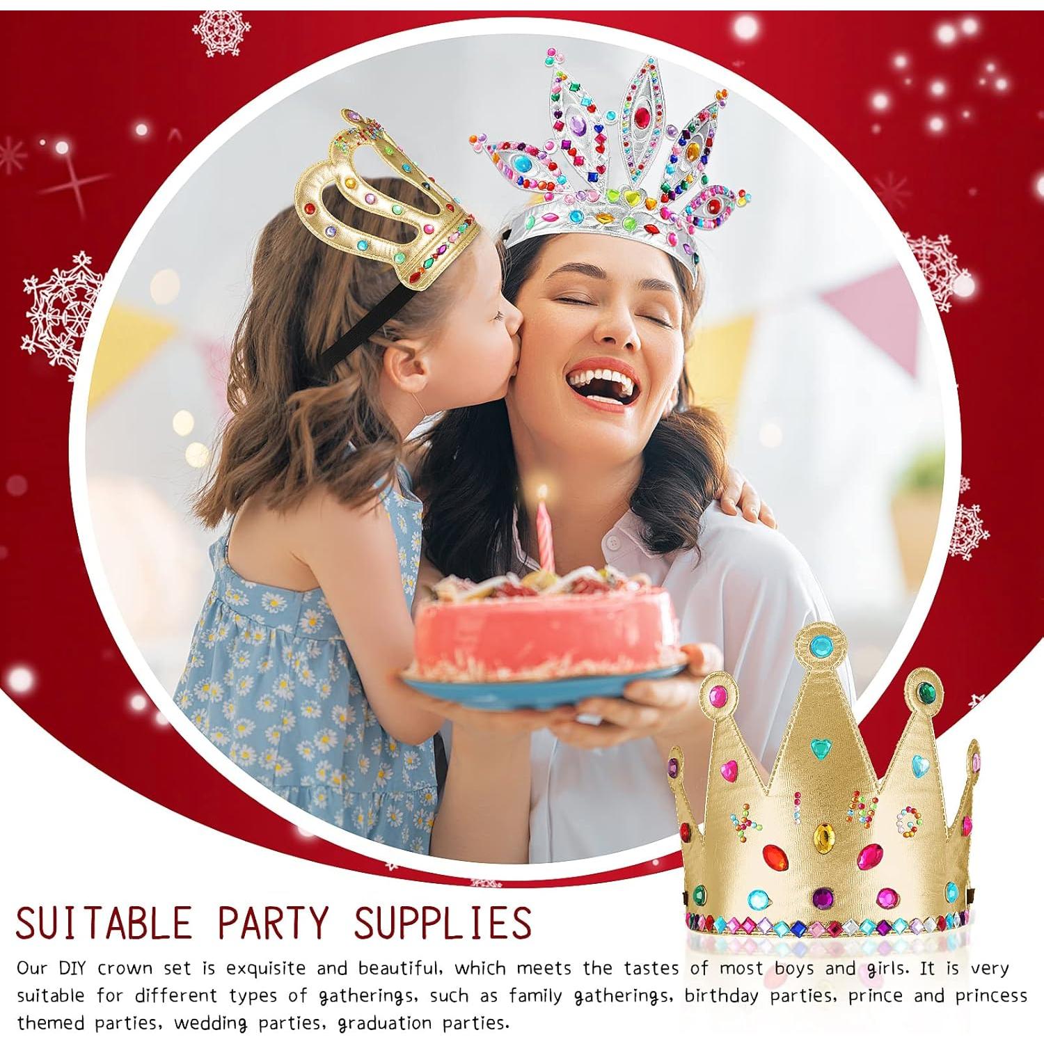 Civaner Kit 17 Piezas Coronas de Princesa DIY para Fiesta