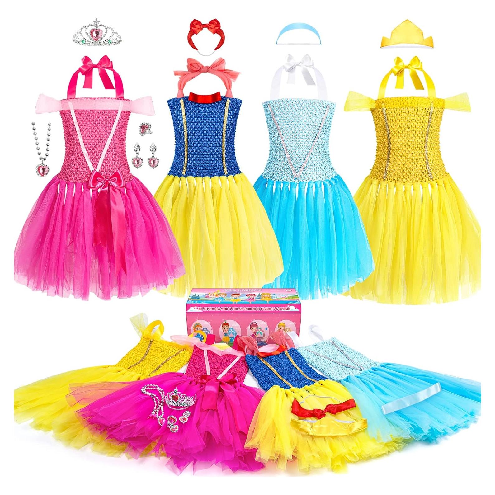 Disfraz de Princesa BIBUTY para Niñas de 3 a 6 Años - 4 Conjuntos