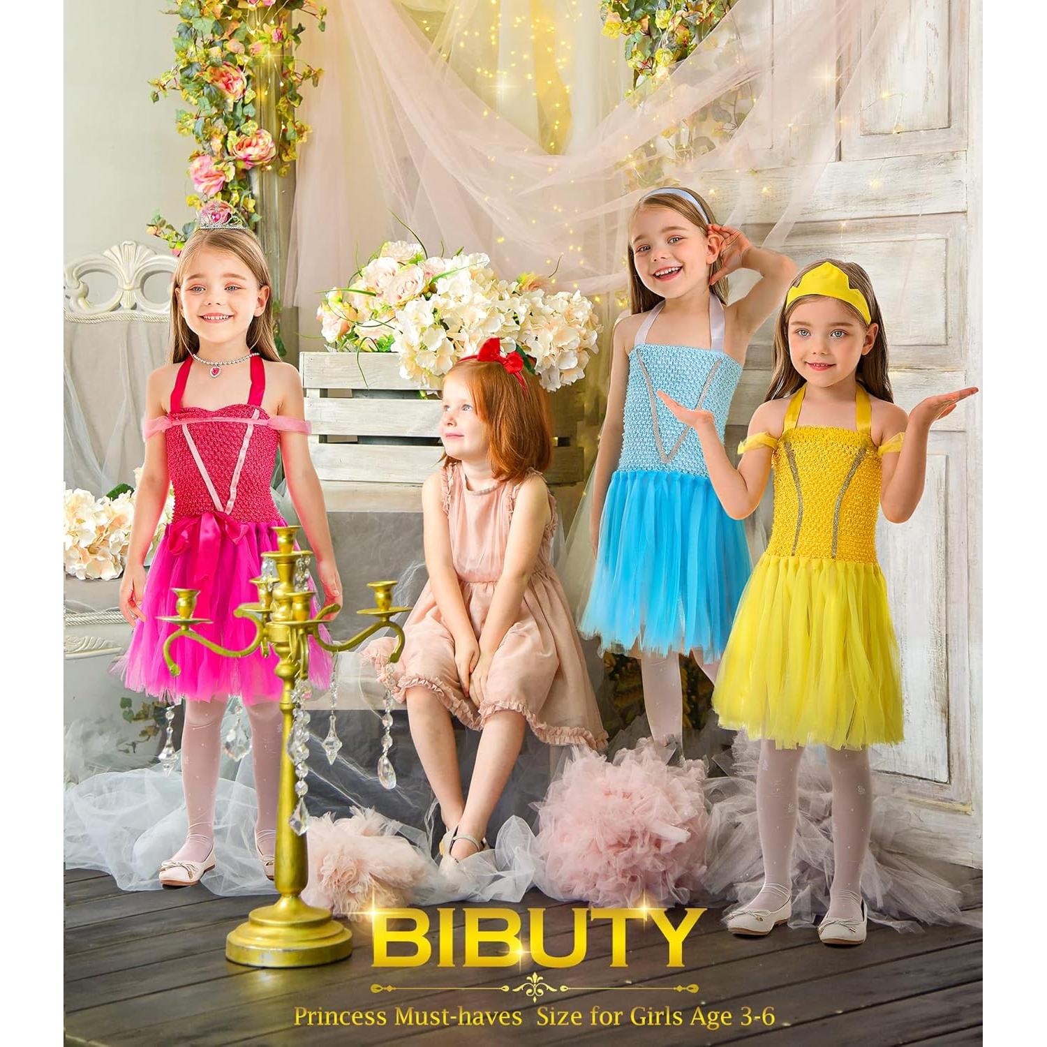 Disfraz de Princesa BIBUTY para Niñas de 3 a 6 Años - 4 Conjuntos