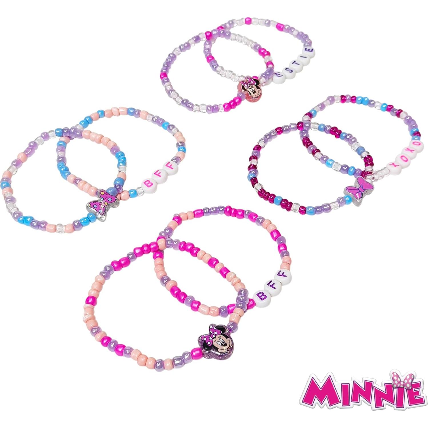 Pulseras de Amistad LUV HER Minnie Mouse - 8 Piezas para Niñas