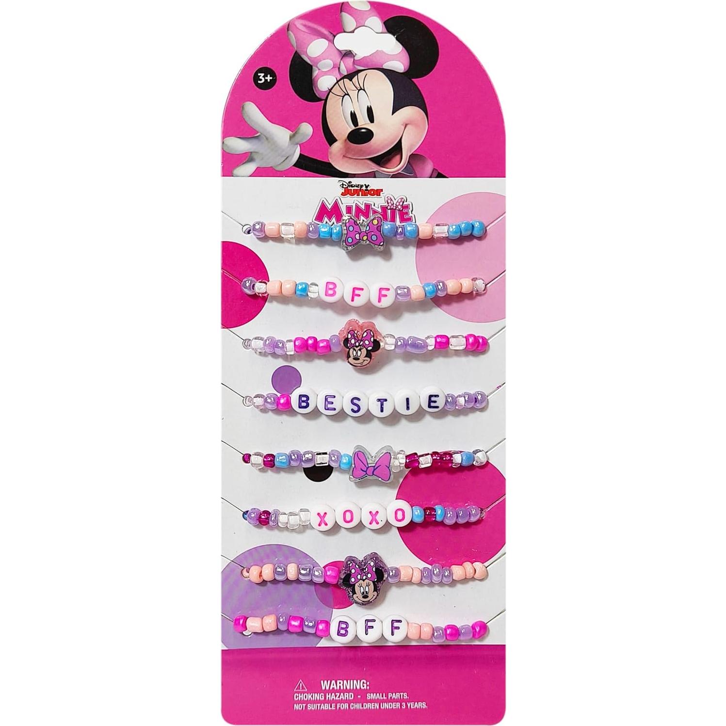 Pulseras de Amistad LUV HER Minnie Mouse - 8 Piezas para Niñas