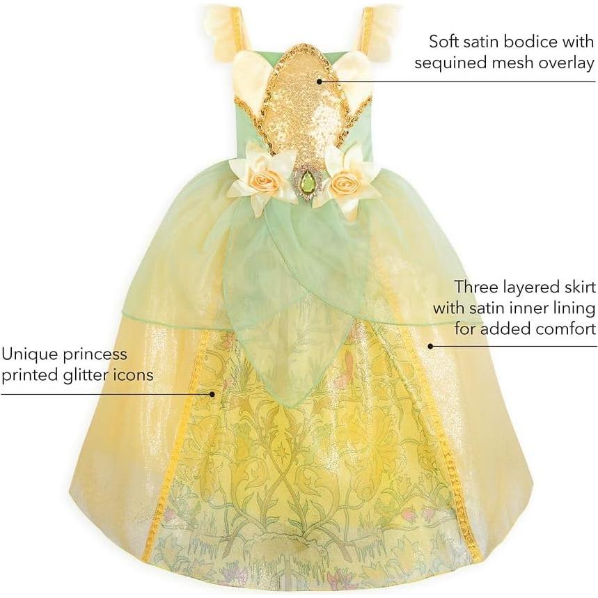 Disfraz de Princesa Tiana Disney para Niñas - 3 Años - Verde