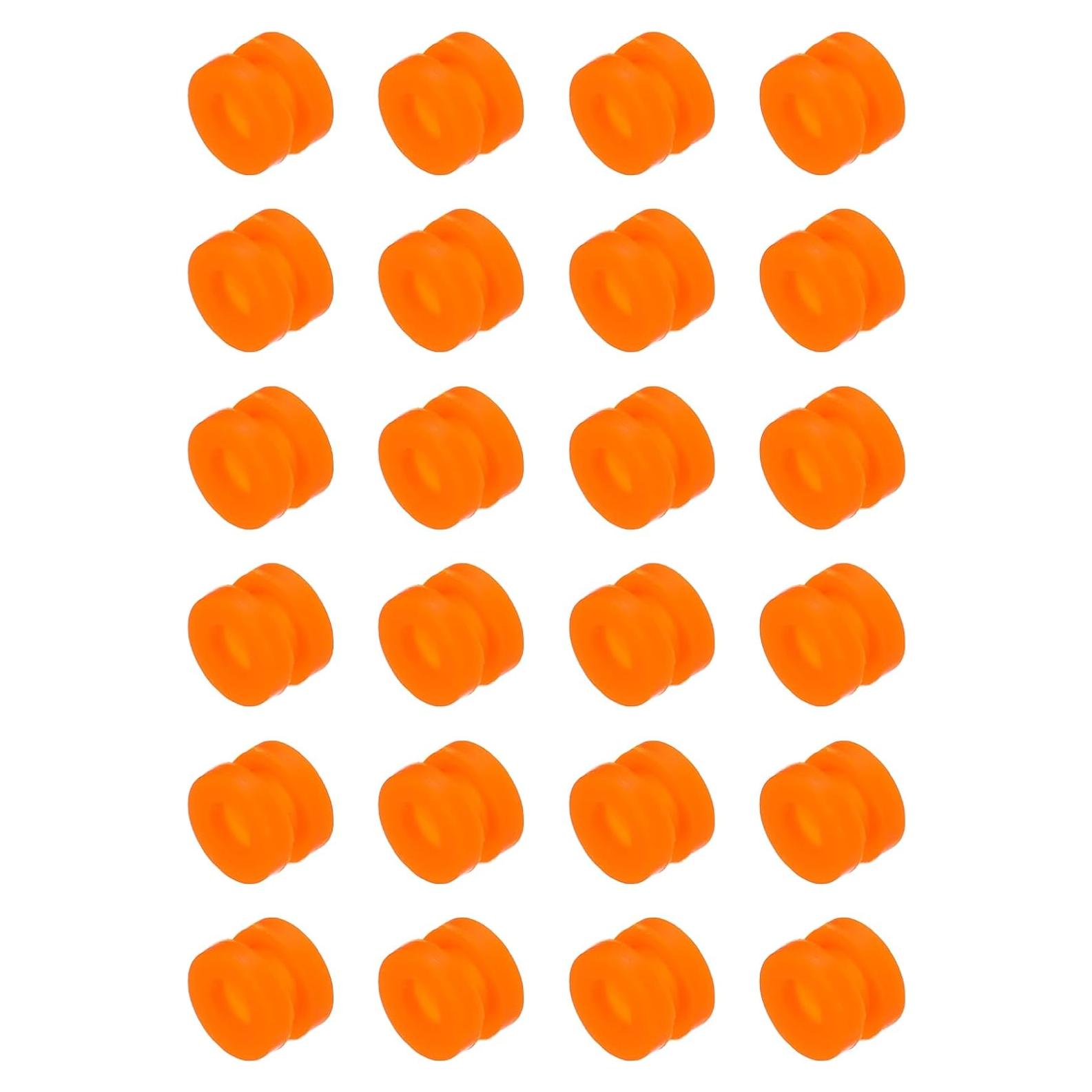 Bolas de Goma Antivibración MECCANIXITY 24 Piezas Naranja