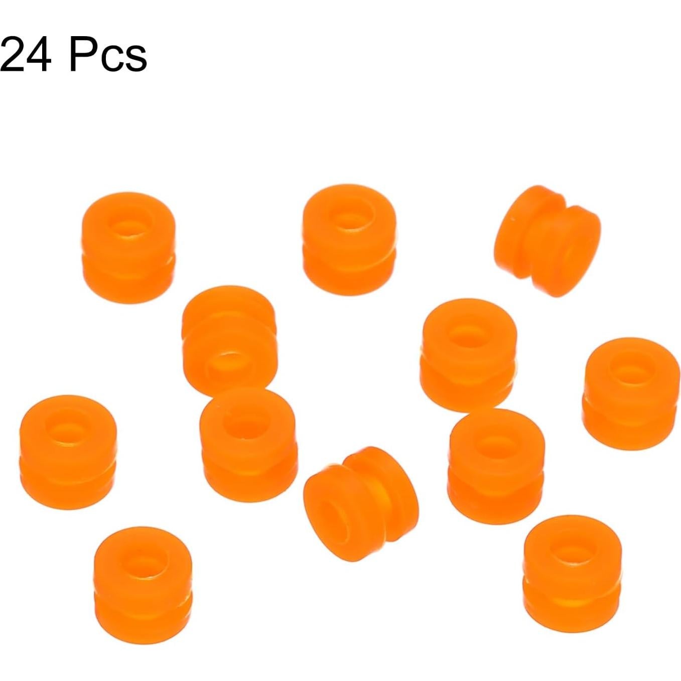 Bolas de Goma Antivibración MECCANIXITY 24 Piezas Naranja